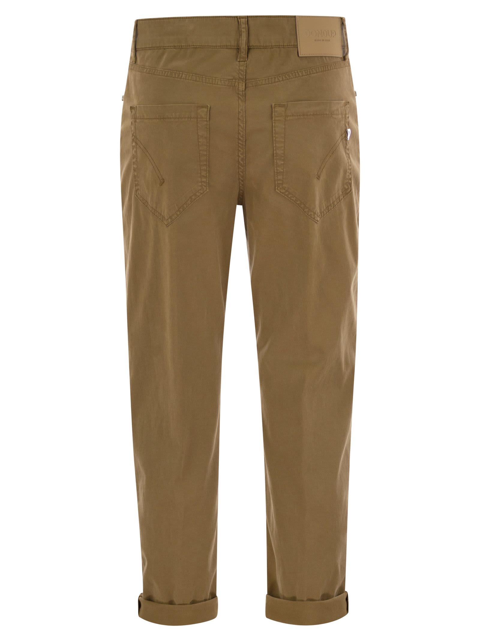 Dondup Koons Loose Fitting Jeans In Lyocell And Stretch Cotton In Hazelnut