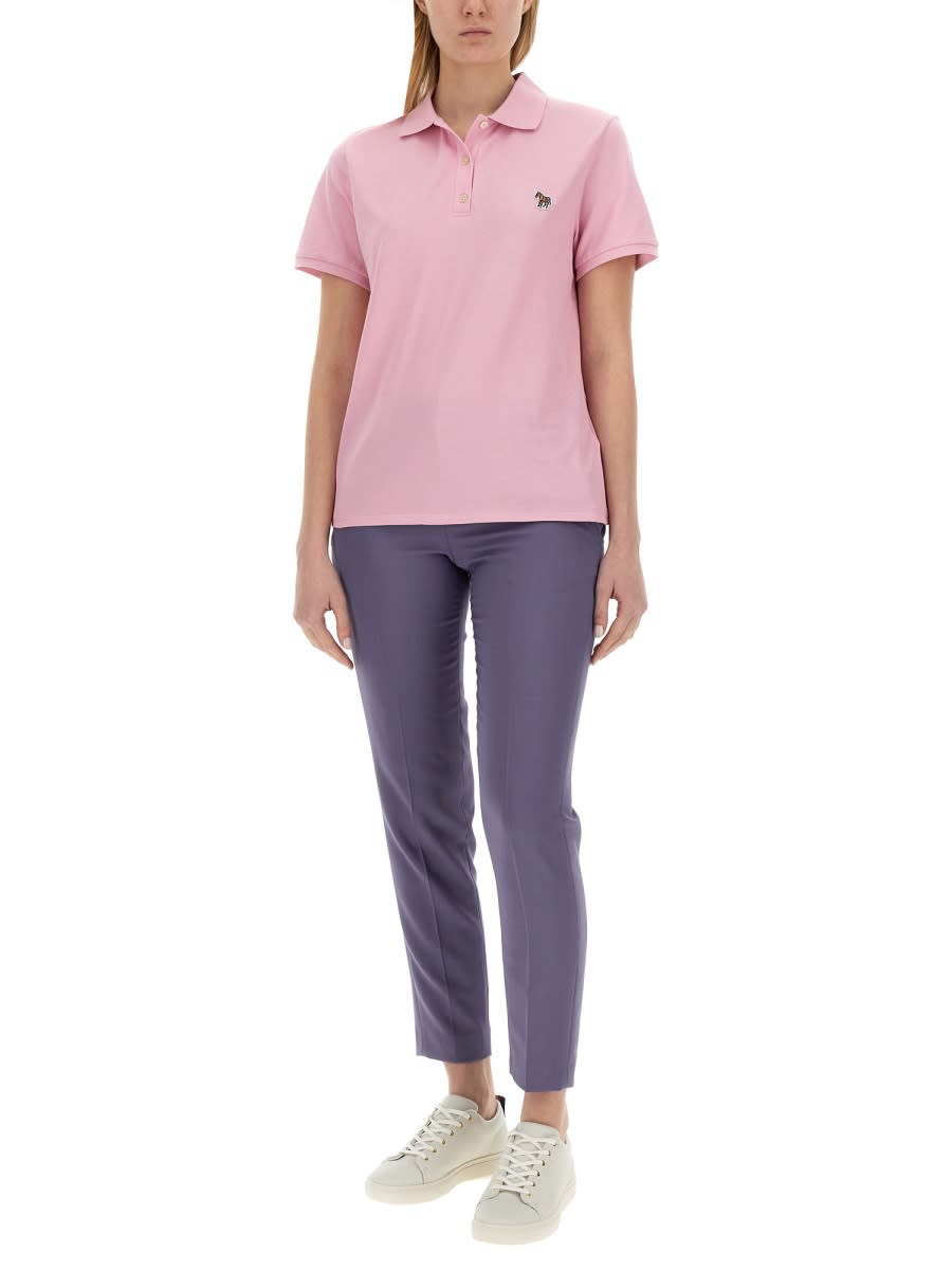 Shop Ps By Paul Smith Zebra Polo. In Pink