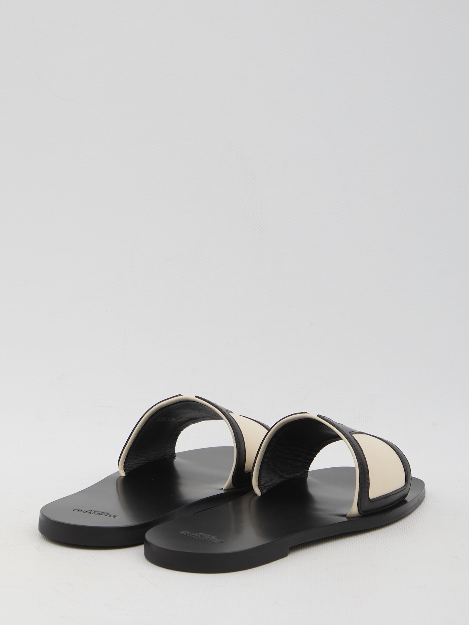 Shop Valentino Superstar Slide Sandals In Black