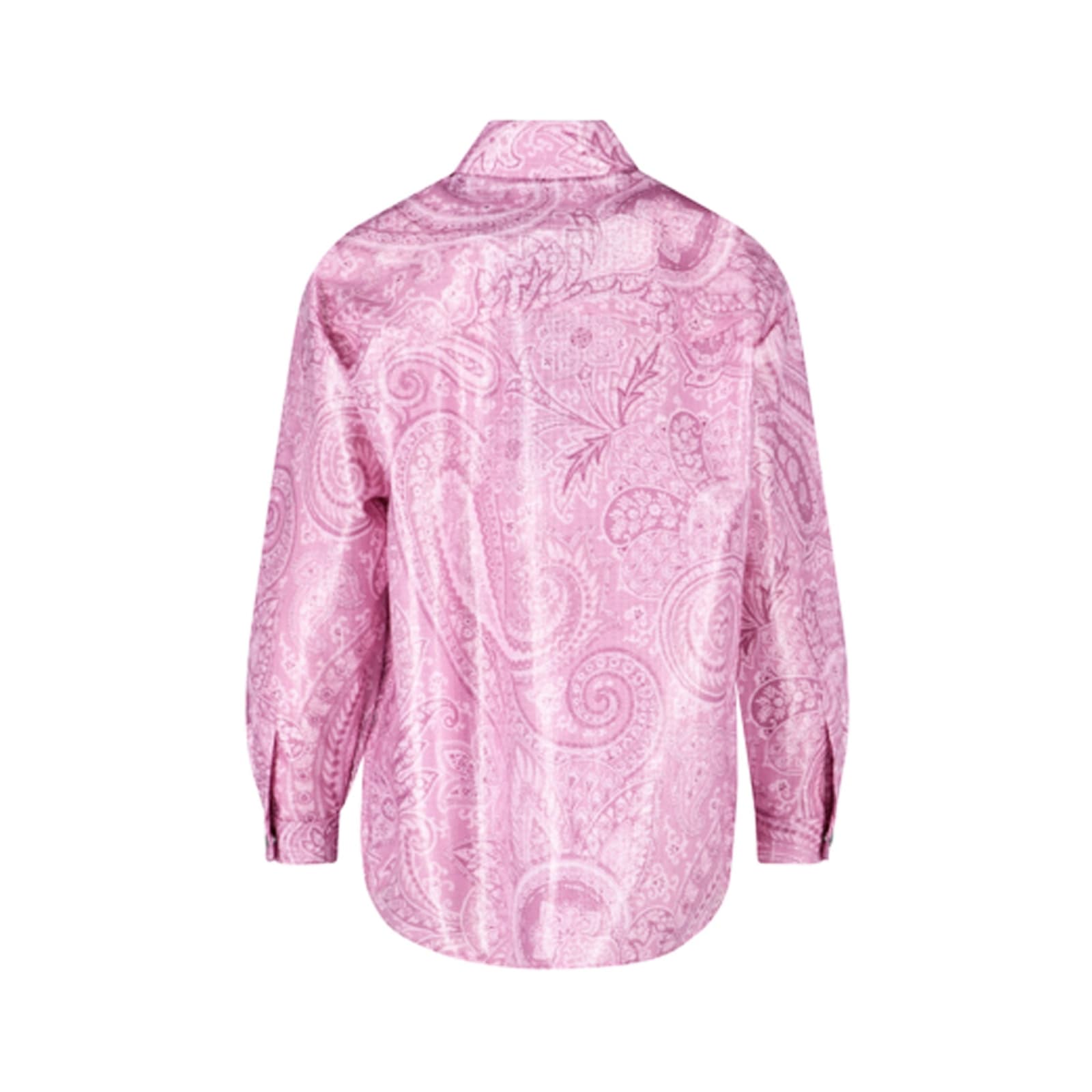 Shop Etro Nylon Printed Shirt In Pink