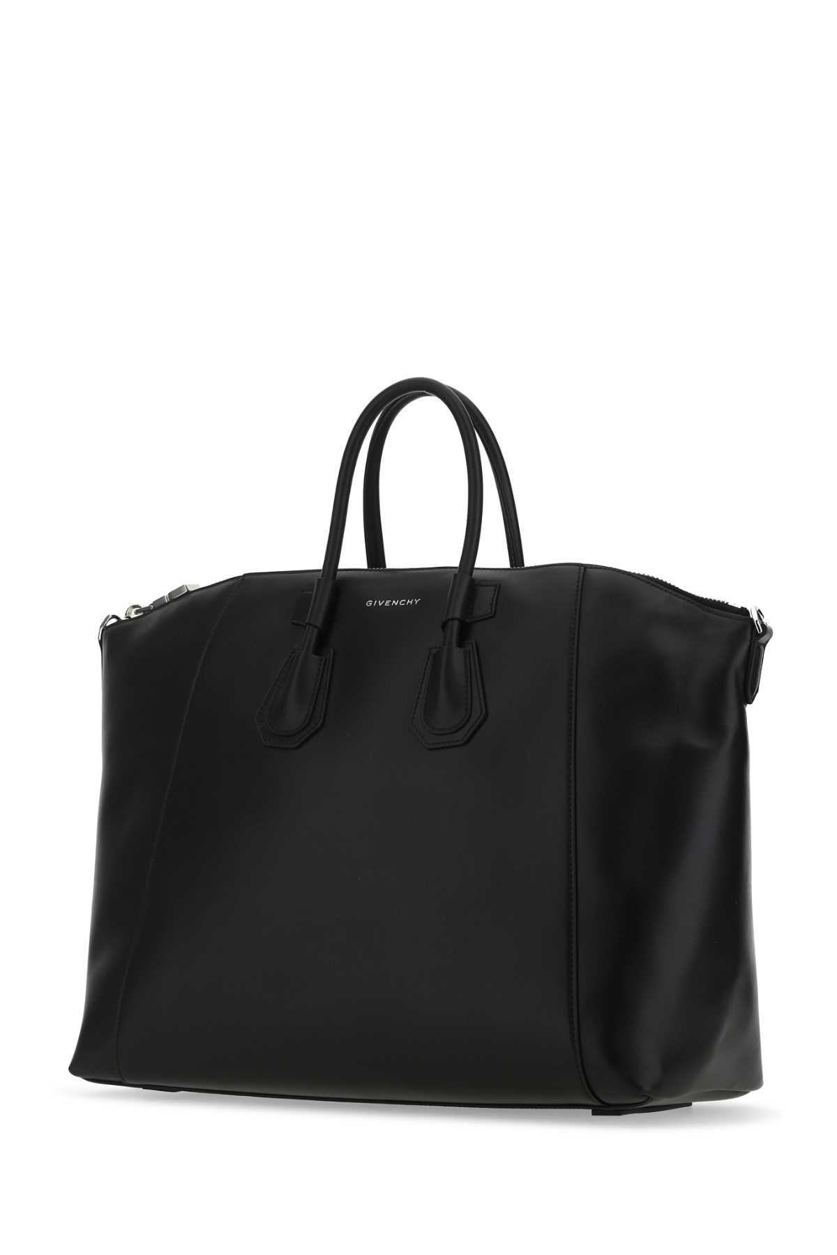 Shop Givenchy Black Leather Medium Antigona Sport Shopping Bag In 001