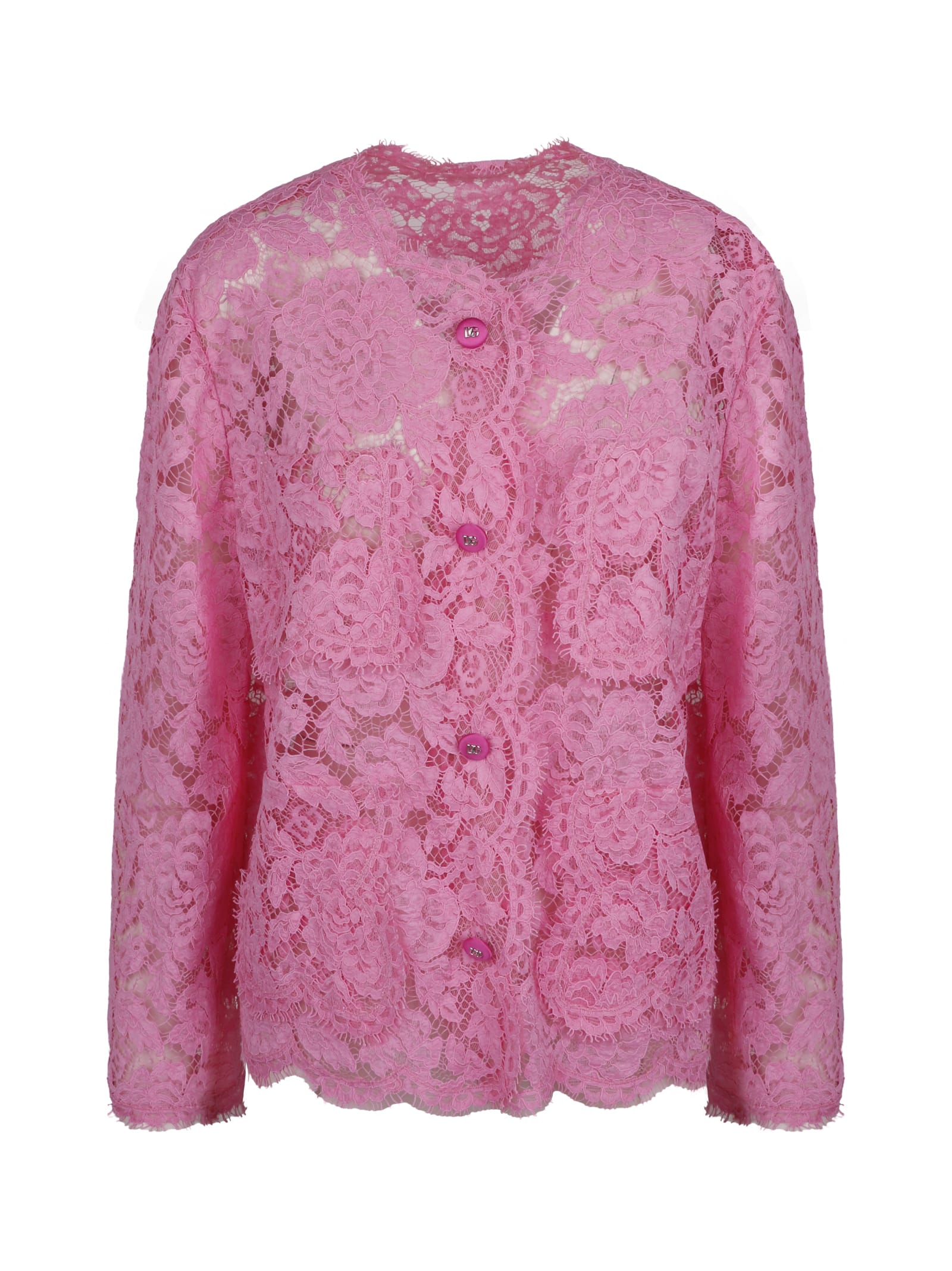 Dolce & Gabbana Single-breasted Jacket In Lace