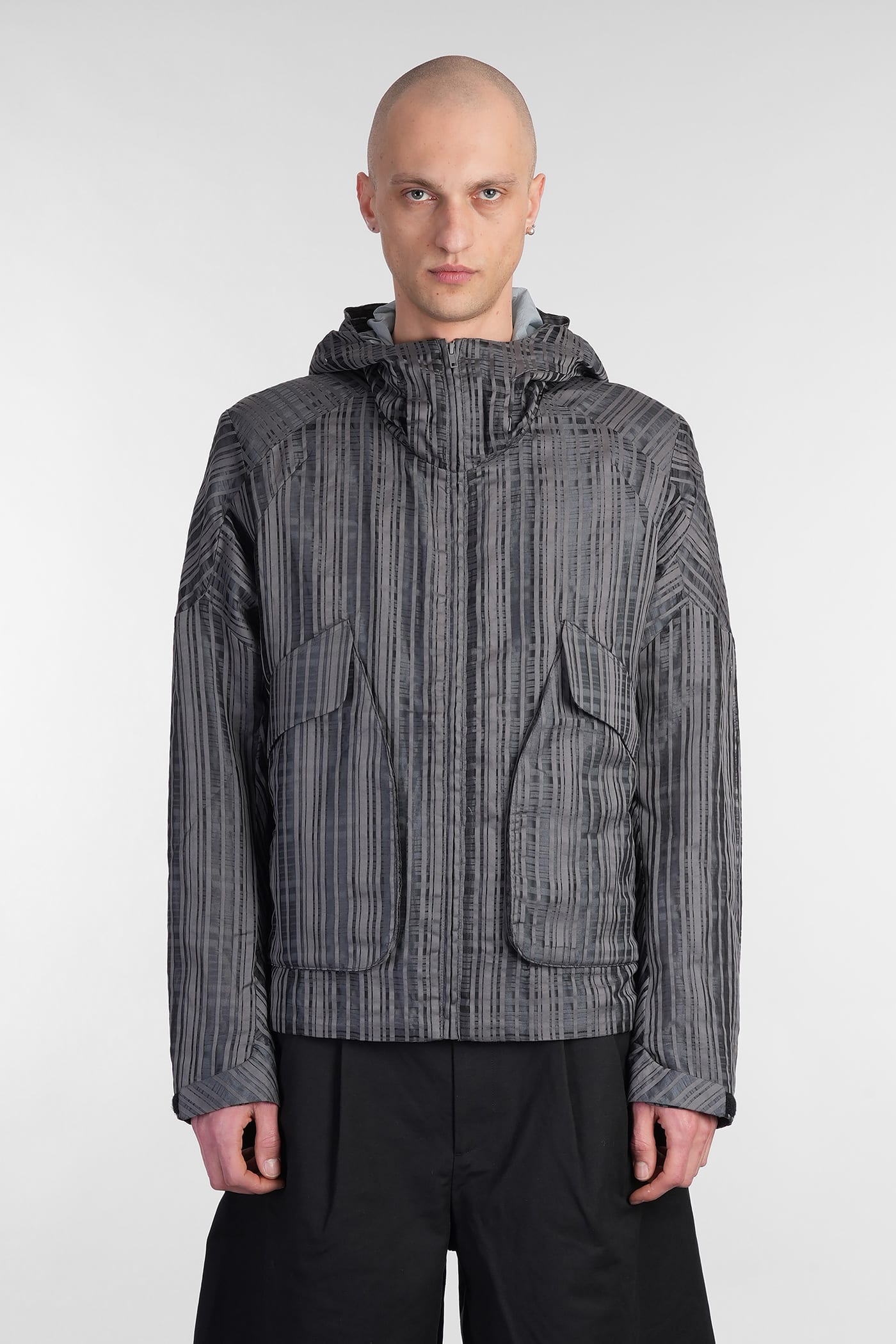 J.L-A.L J. L-A. L Eon Jacket Casual Jacket In Grey Cotton