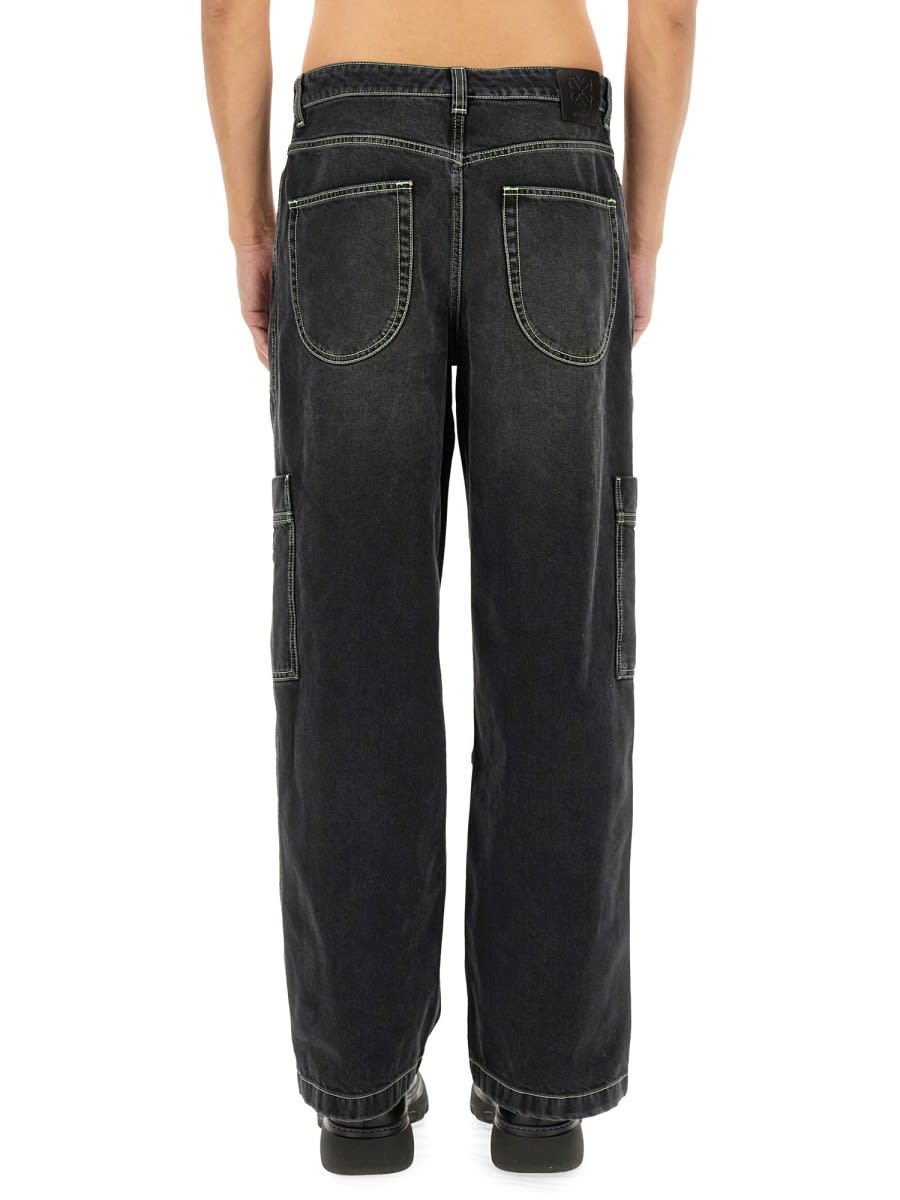 Off-white Cargo Jeans Urban Style In Black