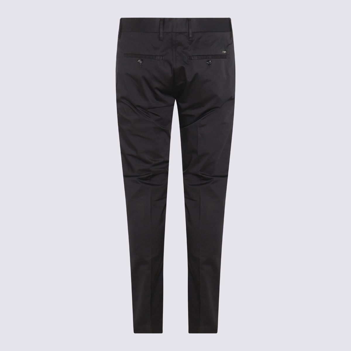 Shop Emporio Armani Black Cotton Blend Pants