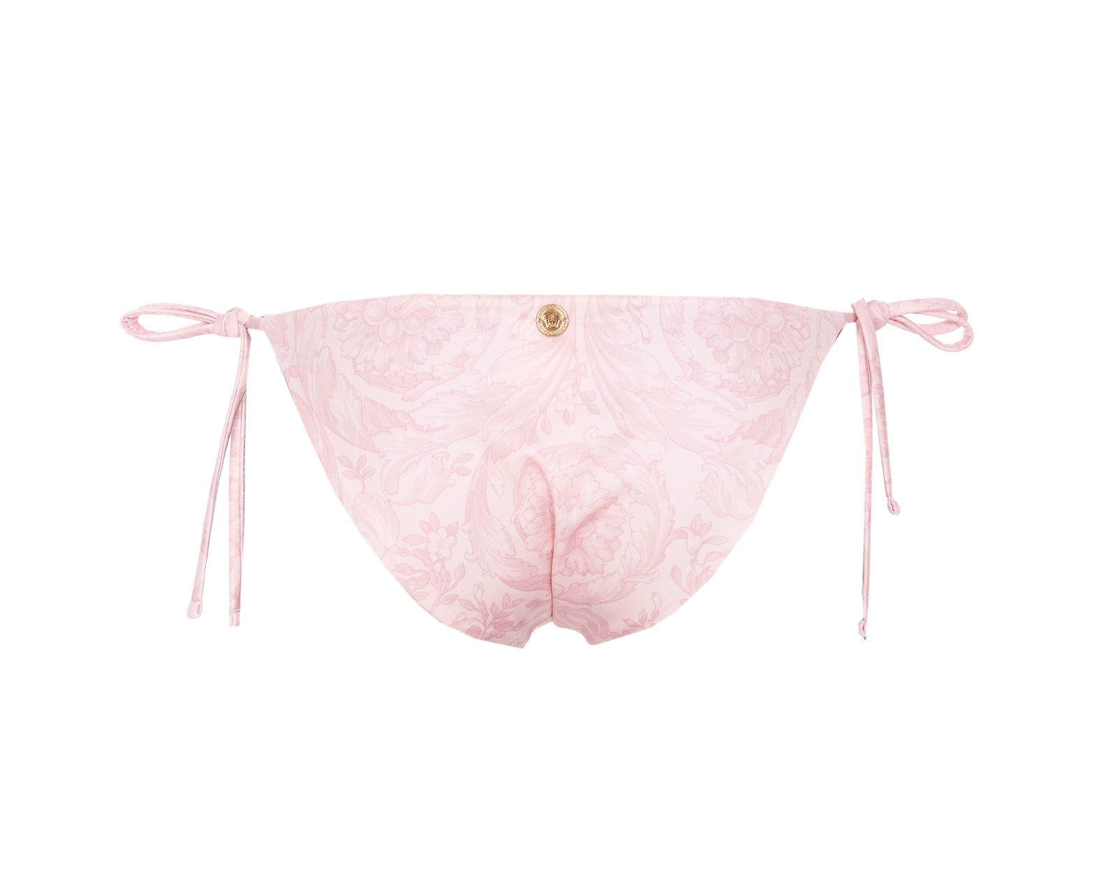 Shop Versace Barocco Print Swim Slip In Pink