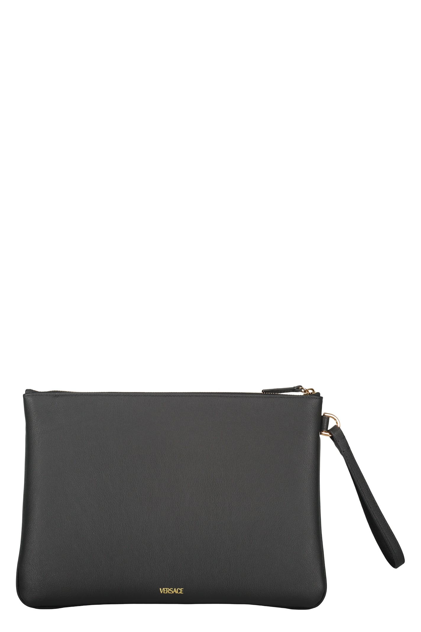 Versace Elegant Black Clutch. In Black