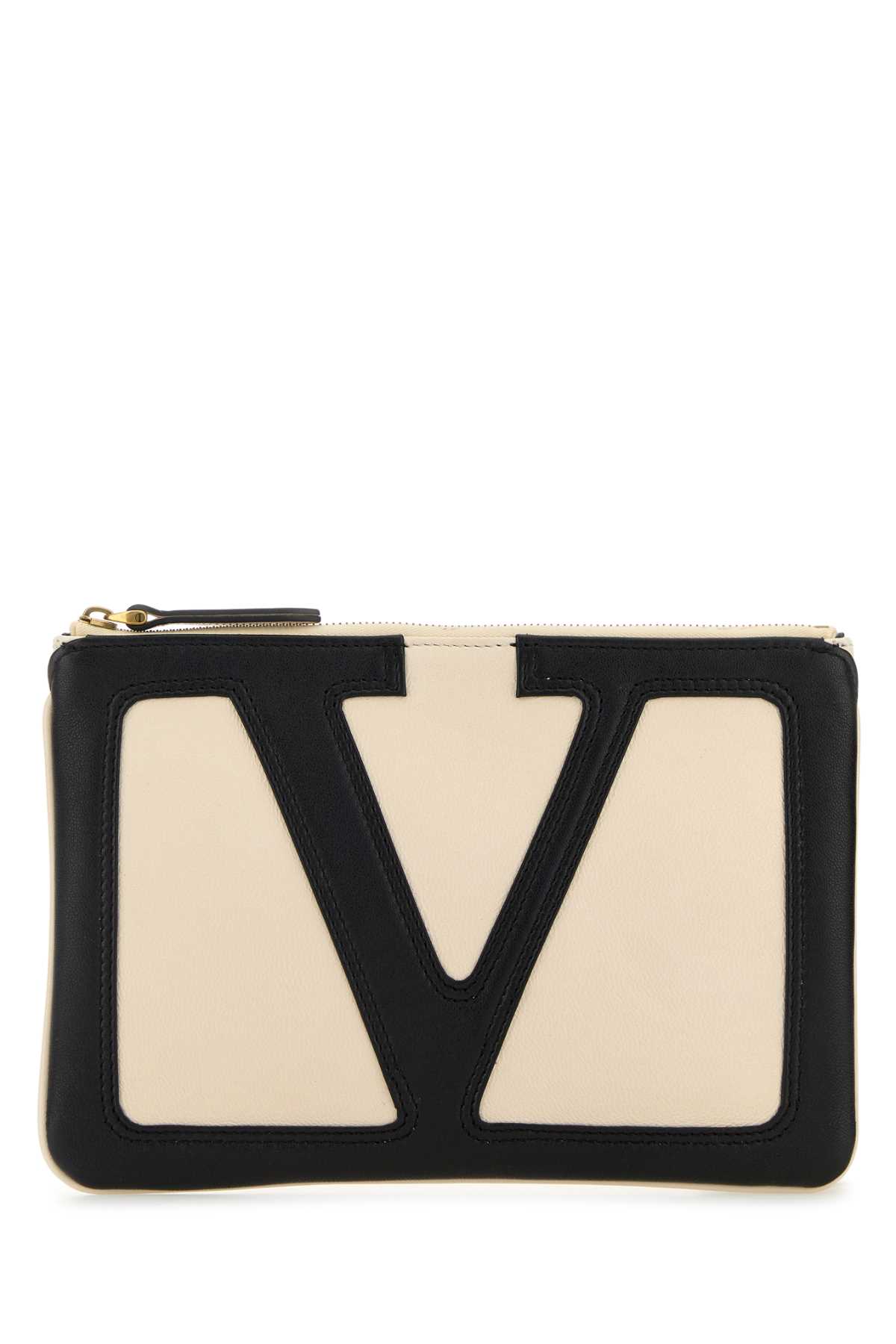 Valentino Medium Pouch With Contrast Trim Viva In Multi