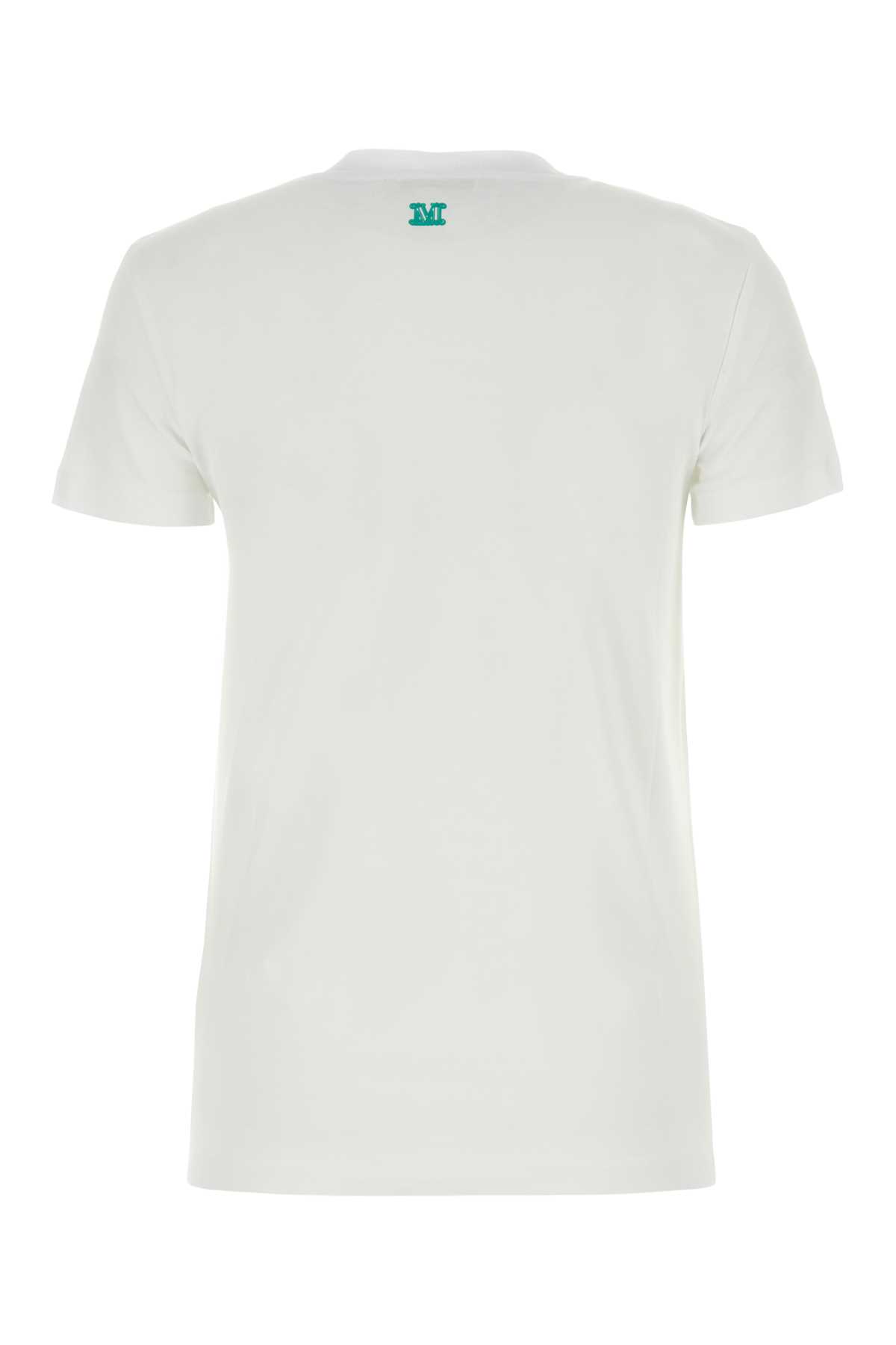 Max Mara White Cotton Mincio T-shirt In 035