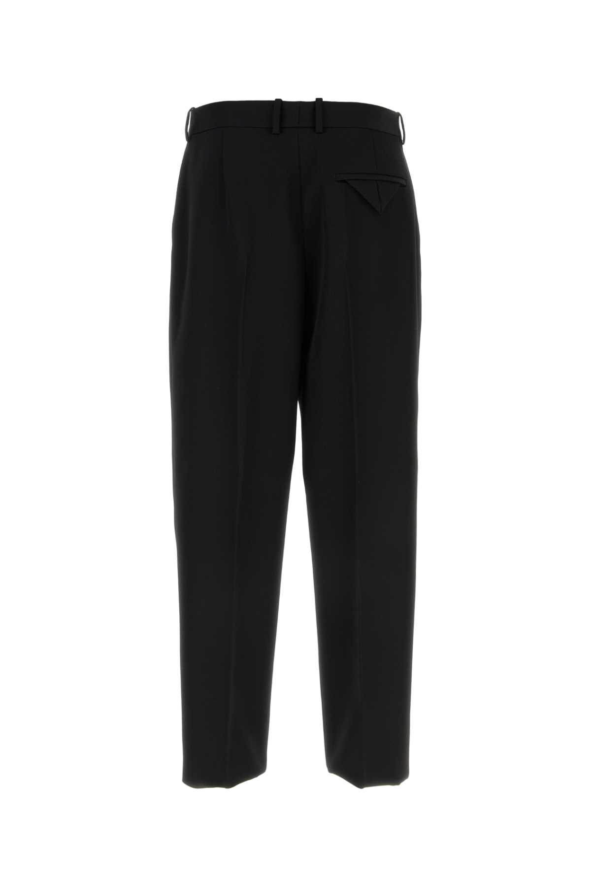 Shop Bottega Veneta Black Wool Pant In Trousersblack