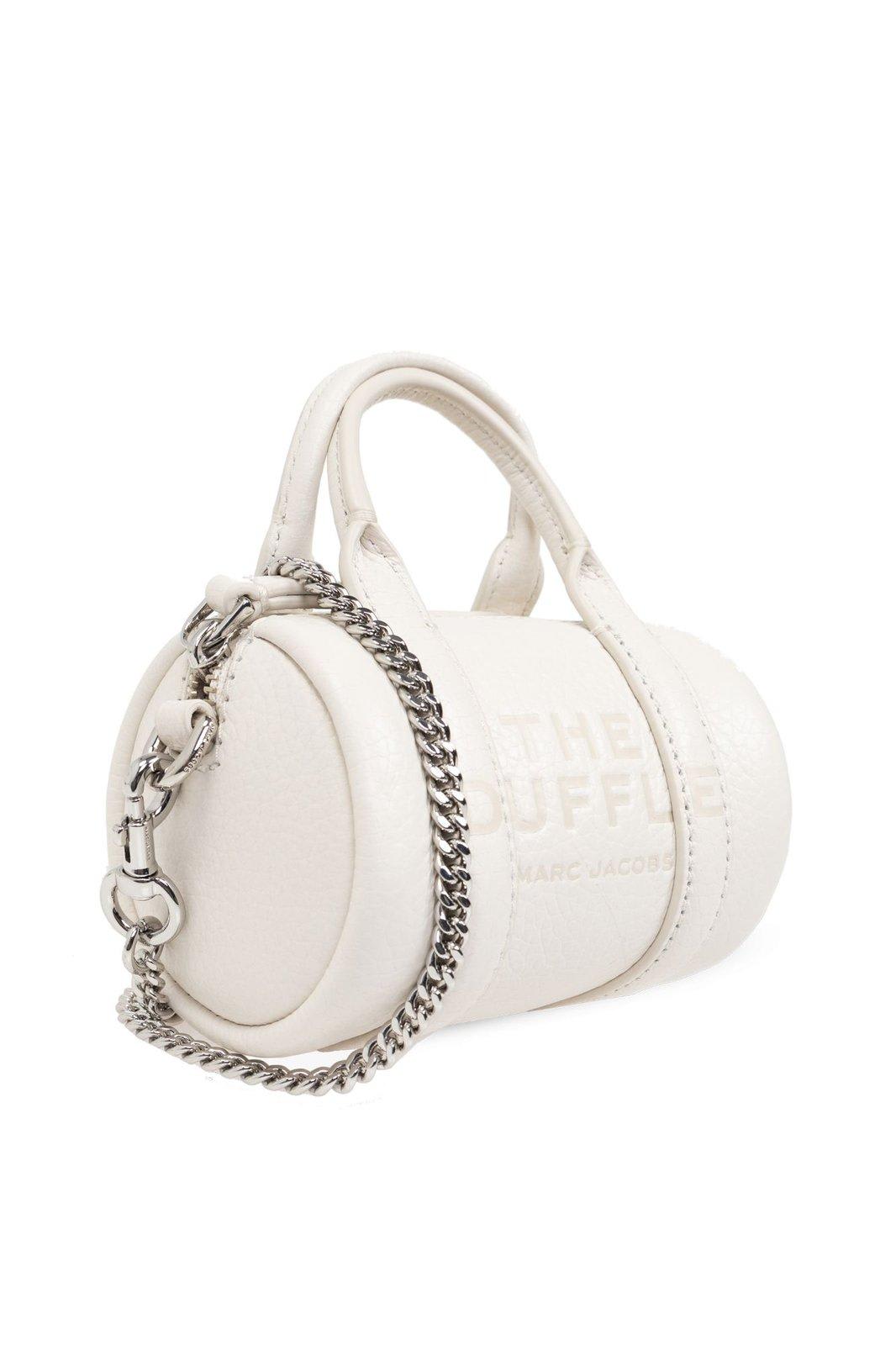 Shop Marc Jacobs The Nano Duffle Zipped Crossbody Bag In Cotton/silver