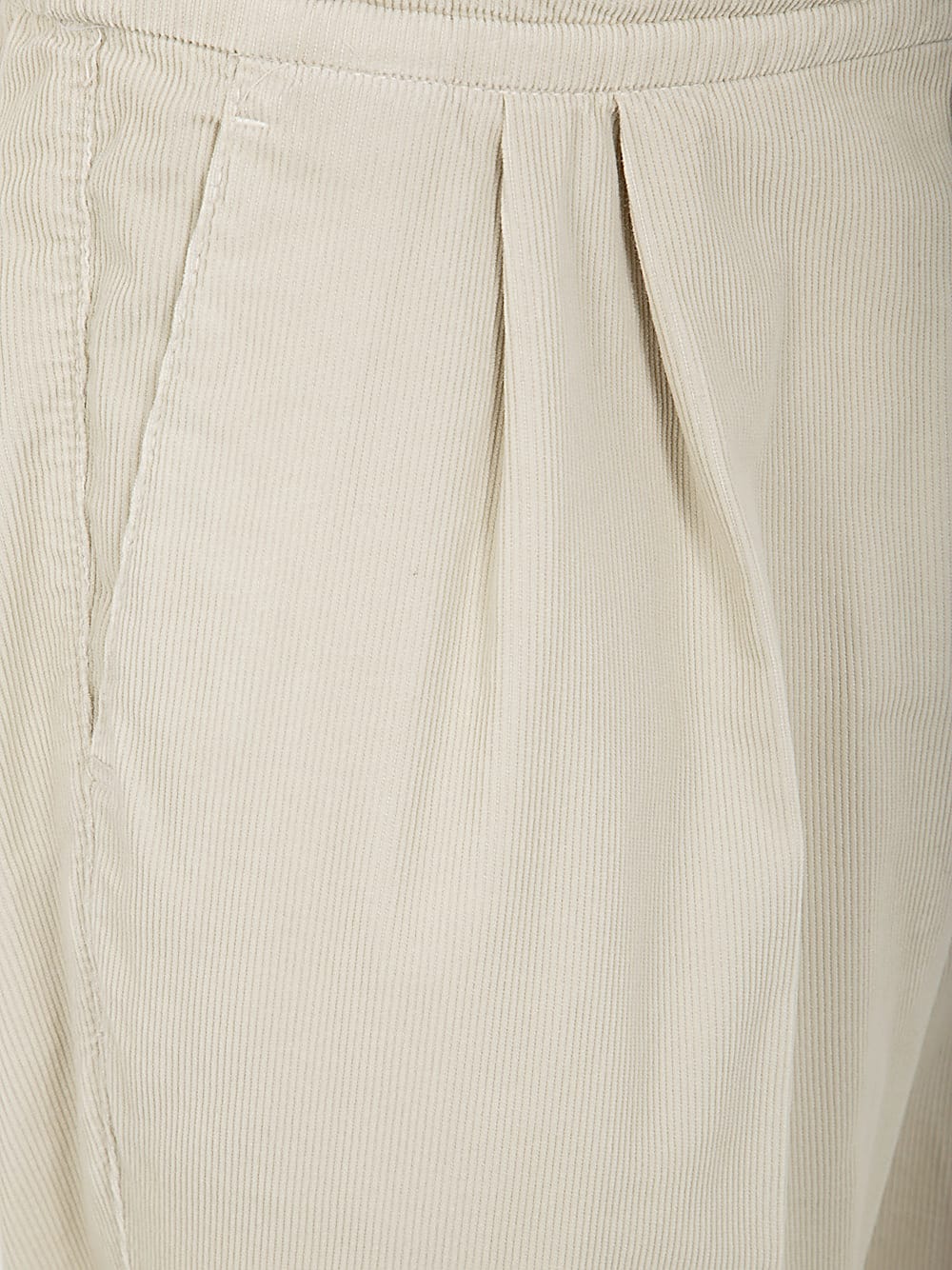 Shop Brunello Cucinelli Velvet Trousers In Limestone