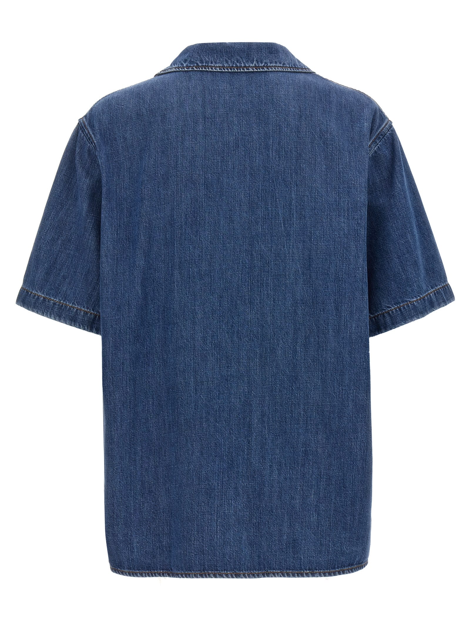 Shop Valentino V Detail Shirt In Blue