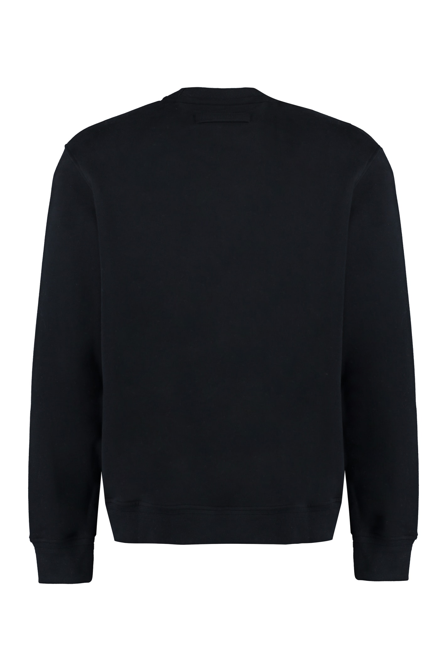 Shop Ermenegildo Zegna Cotton Crew-neck Sweatshirt In Black