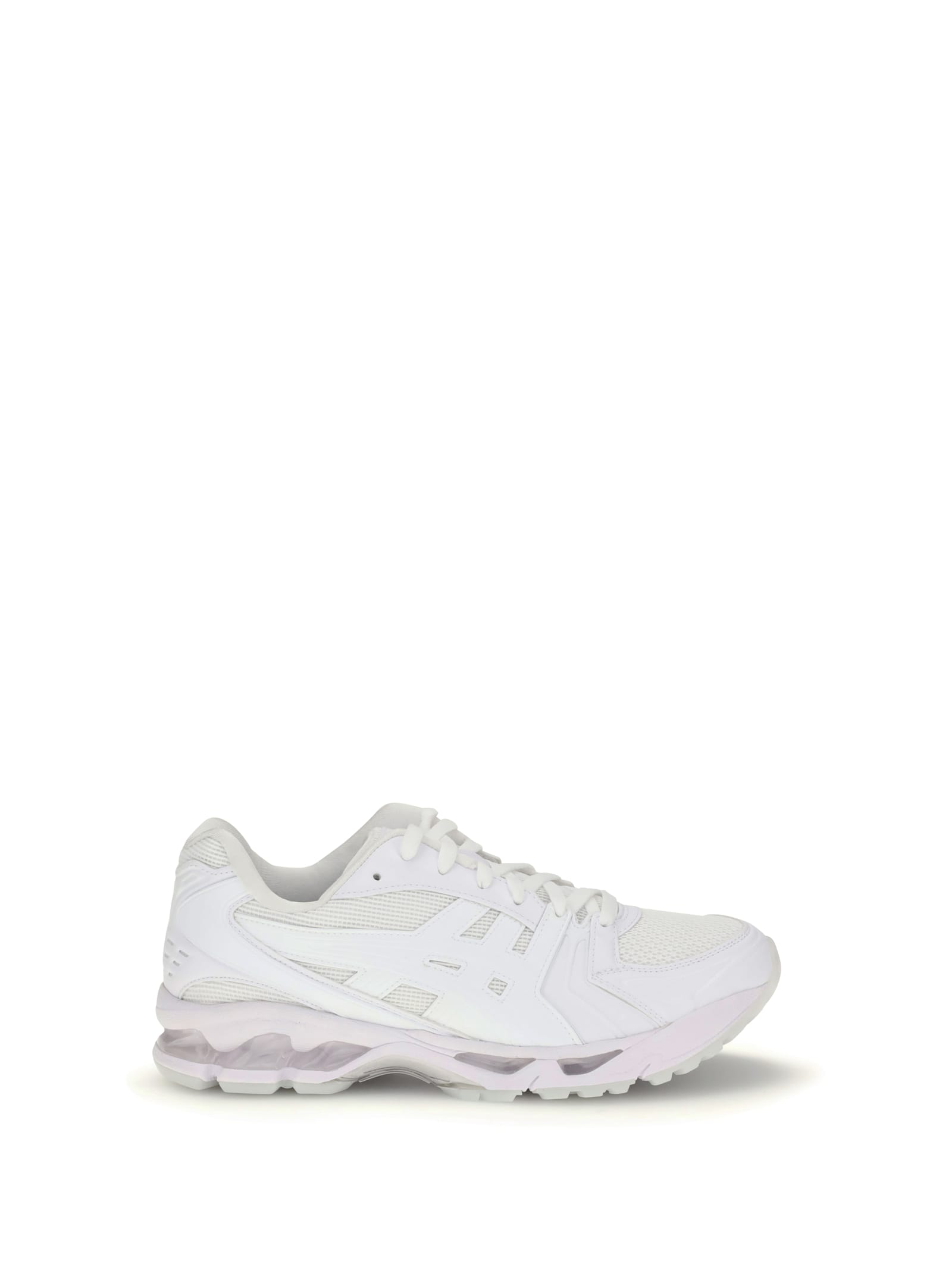 Comme Des Garçons Low-top Sneakers With Textured Overlays And Cushioned Sole In White