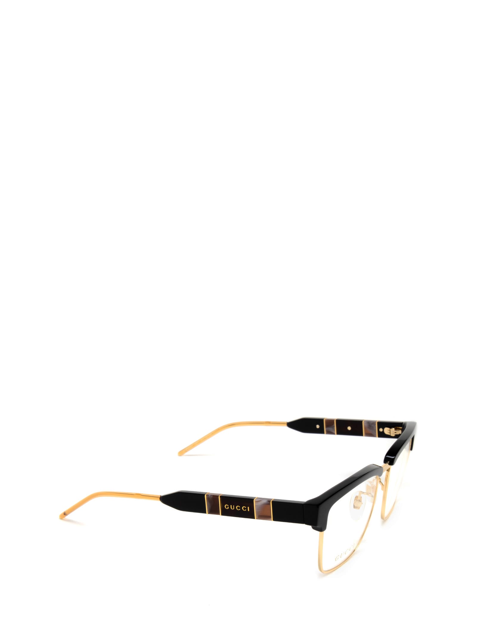 Shop Gucci Gg0605o Black Glasses