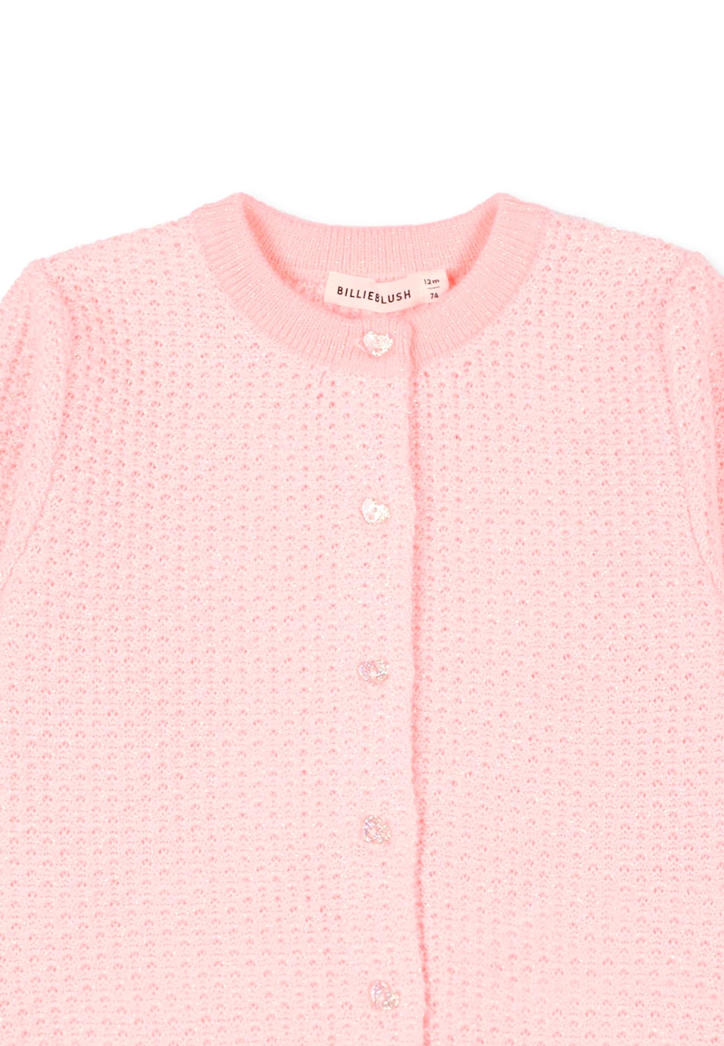 Billieblush Pink Cardigan For Baby Girl In Pink