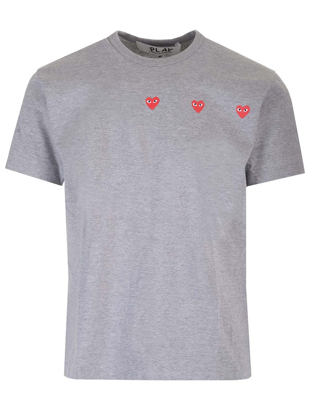 Comme des Garçons Play T-shirt With Red Hearts