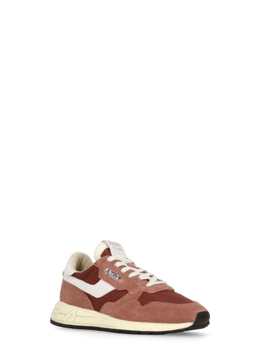 Autry Low Top Sneakers Contrasting Inserts In Pink