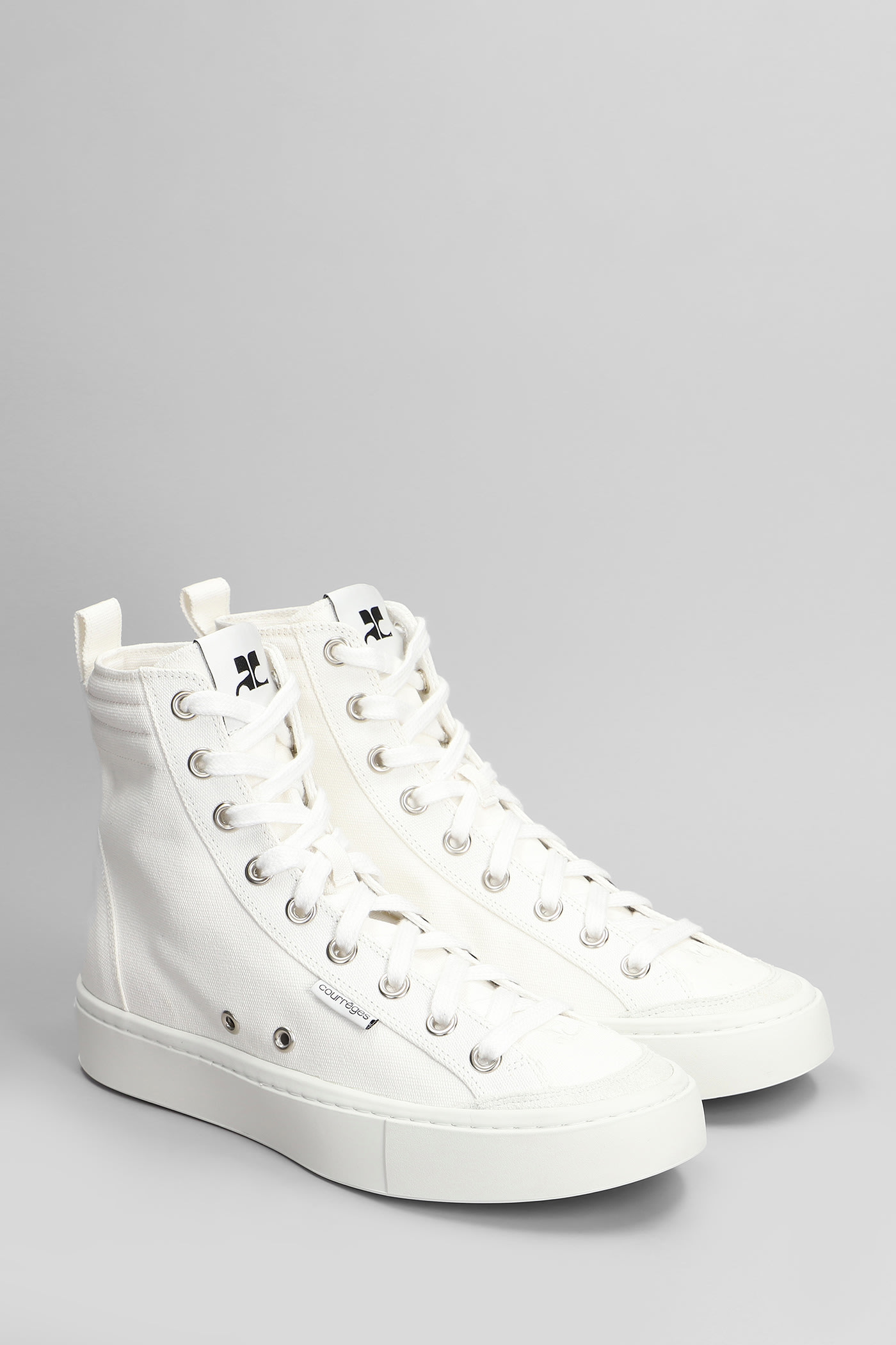 Courrèges Bitume High Sneakers In White