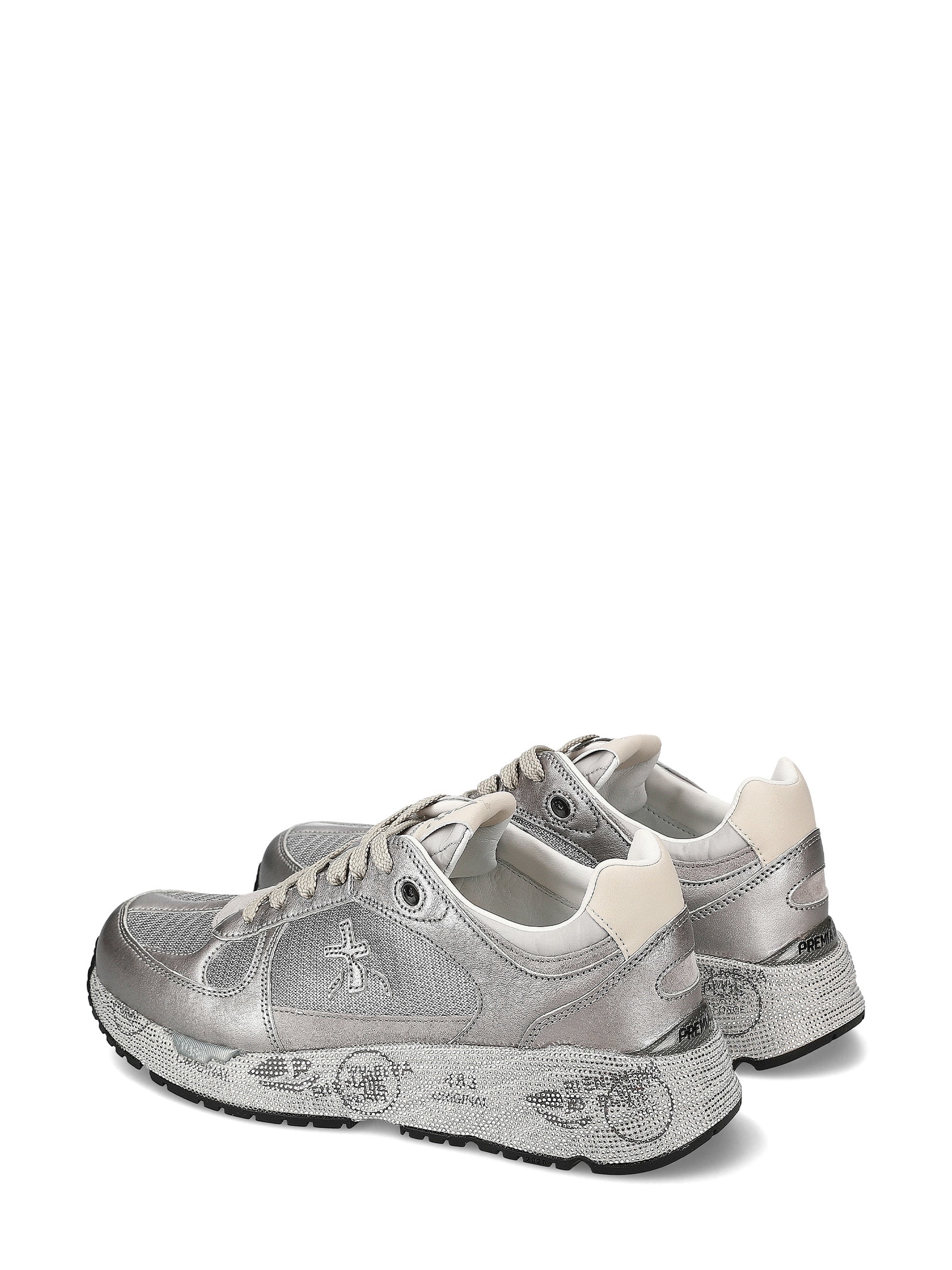 WHITE PREMIATA SNEAKER MASE 7093 SILVER 