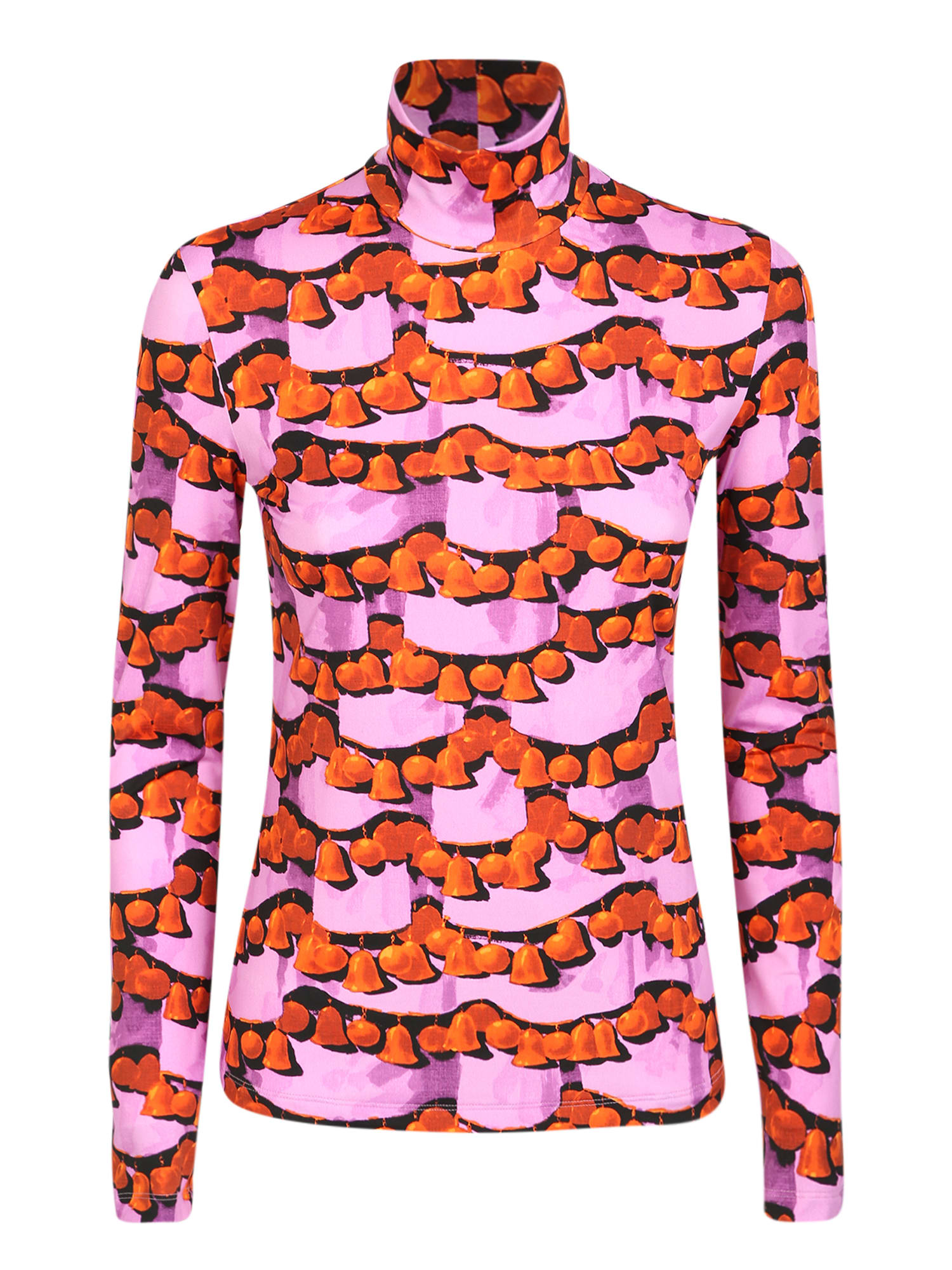La Doublej Adds Its Signature Maximalist Style To The Humble Turtleneck, By Adorning It With This Graphic Print