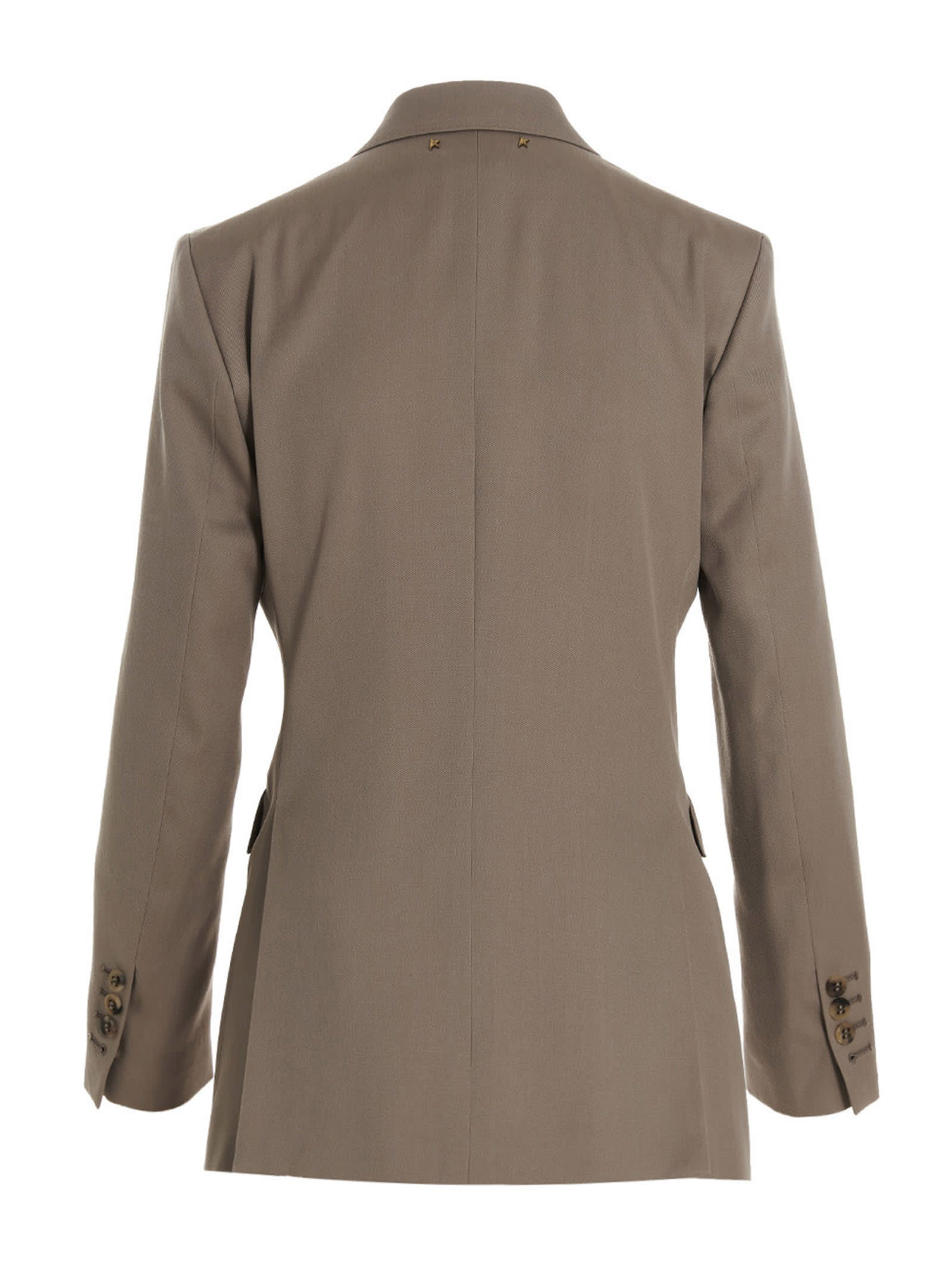 Shop Golden Goose Diva Blazer Jacket In Beige