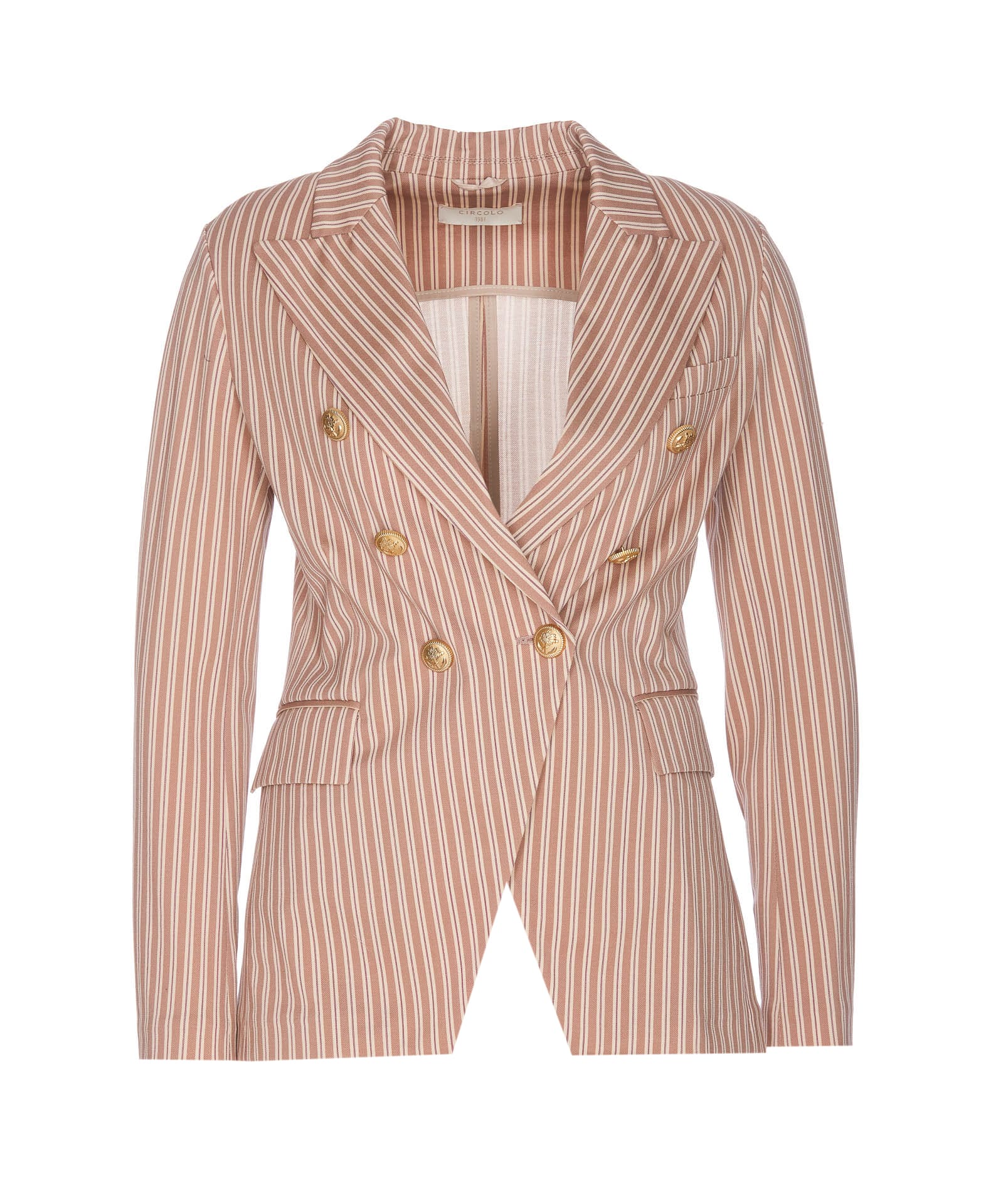 Shop Circolo 1901 Double Breasted Buttons Jacket In Pink
