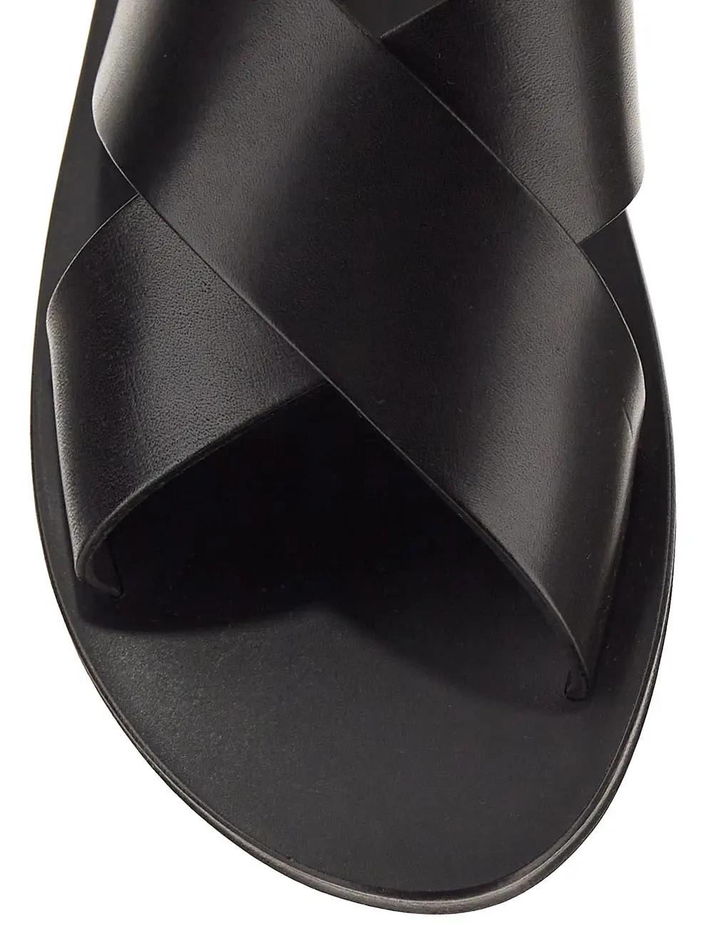 Shop Saint Laurent Mojave Sandals In Black