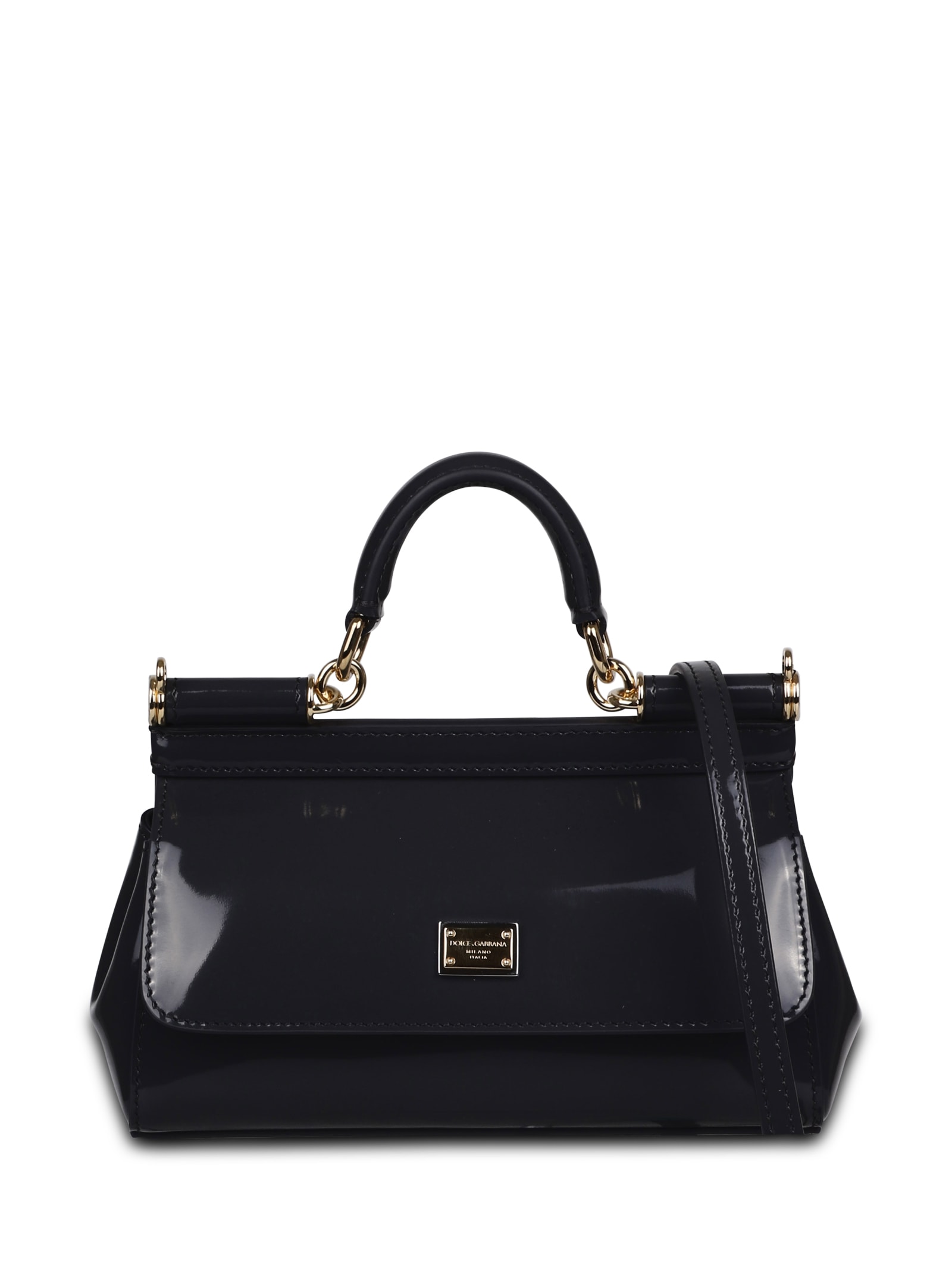 Shop Dolce & Gabbana Sicily Polished Handbag