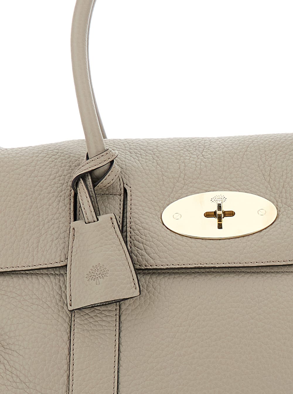 Mulberry Heavy Grain Leather Bayswater Bag In Neutral