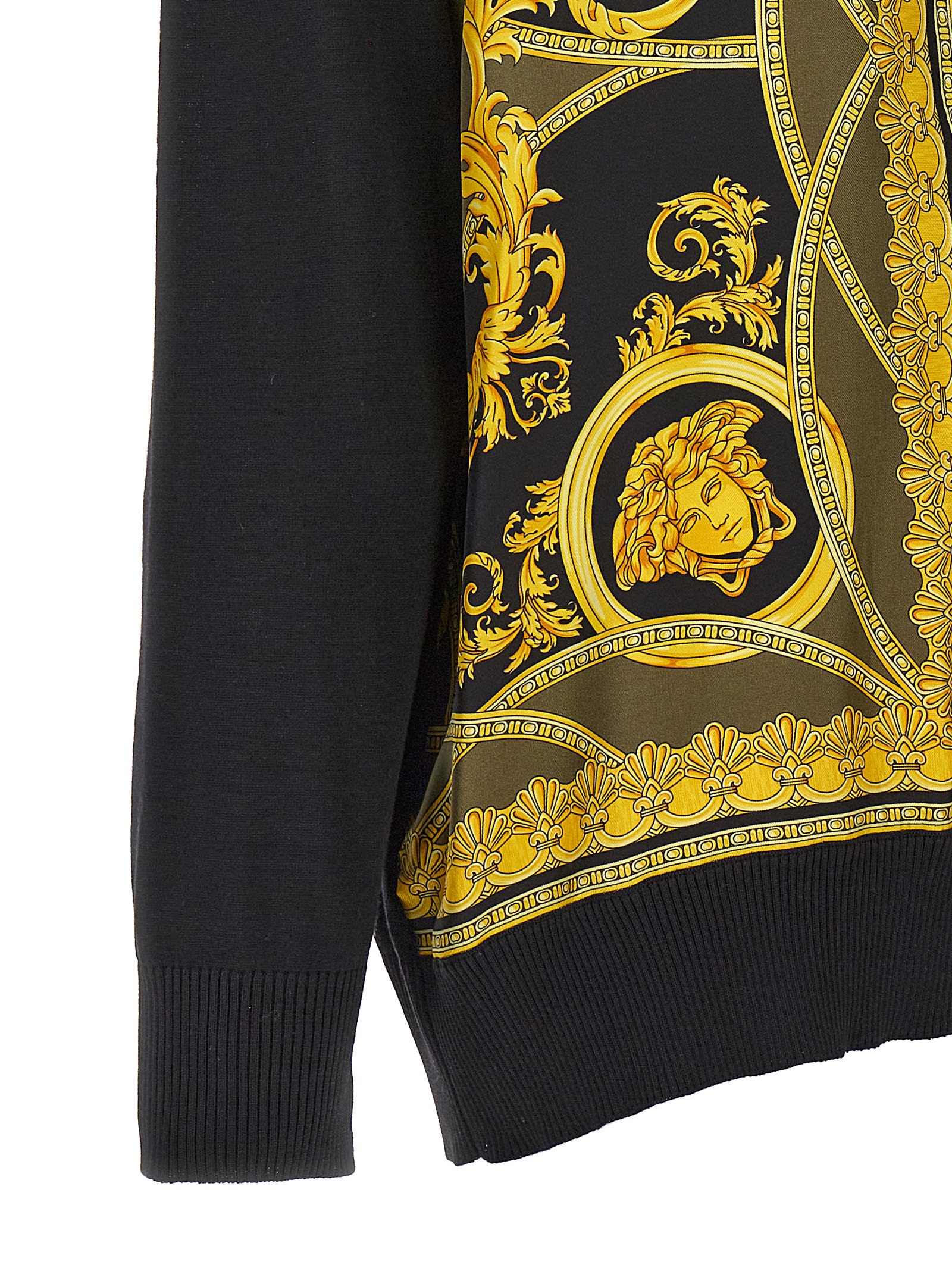 Shop Versace La Coupe Des Dieux Cardigan In Black