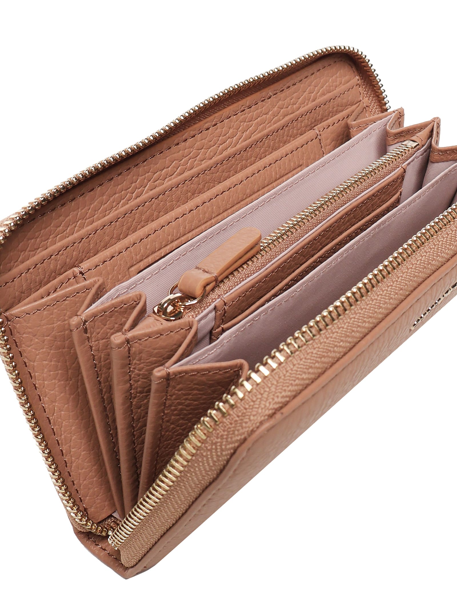 Coccinelle Soft Metallic Wallet In Skin