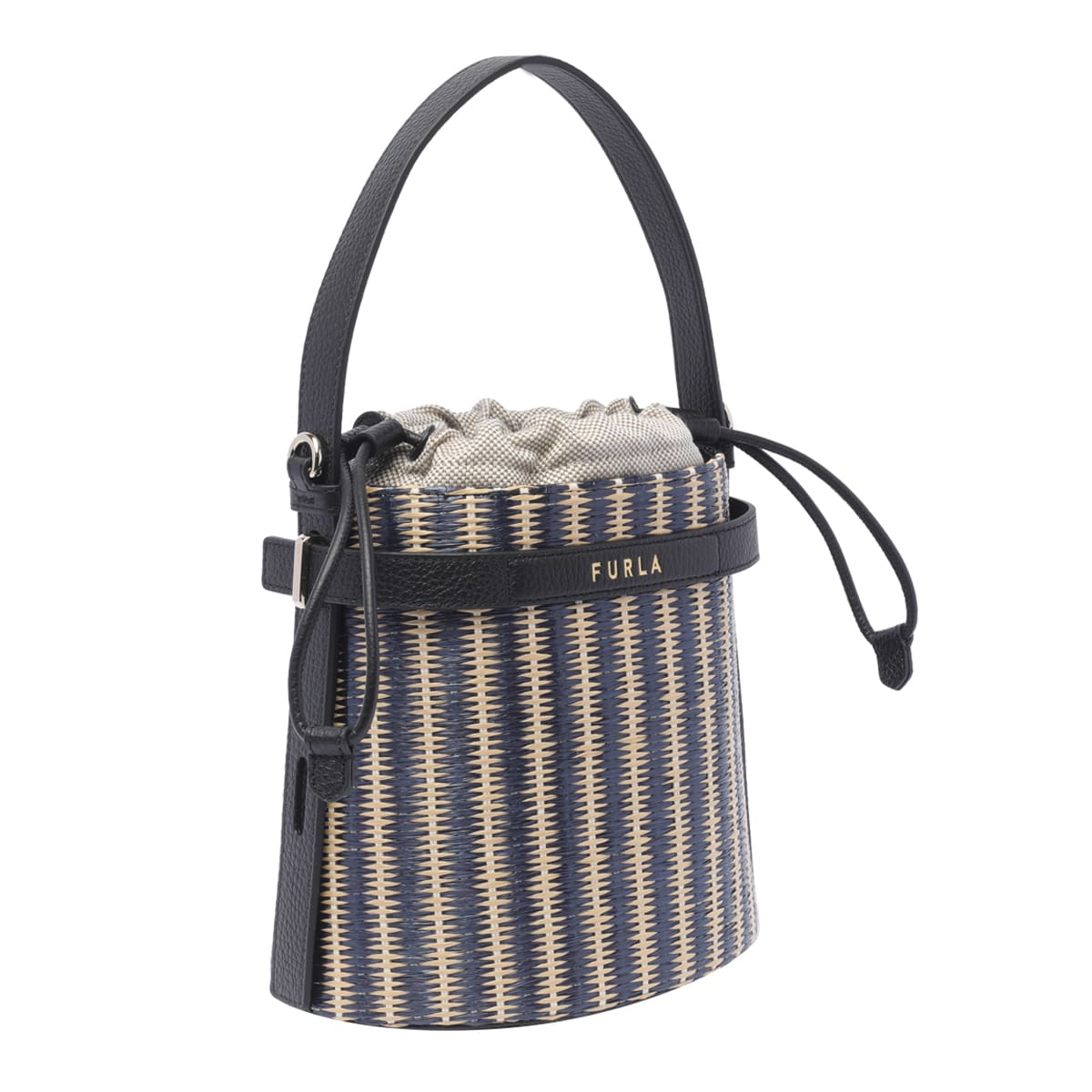 Shop Furla Mini Giove Bucket Bag In Toni Nero