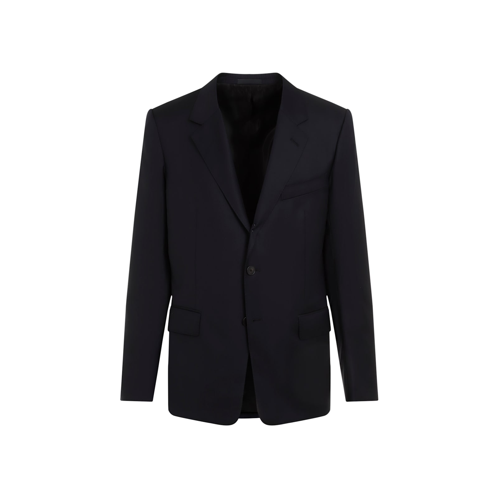 Shop Lanvin Single Breasted Tailored Jacket In Navy Blue