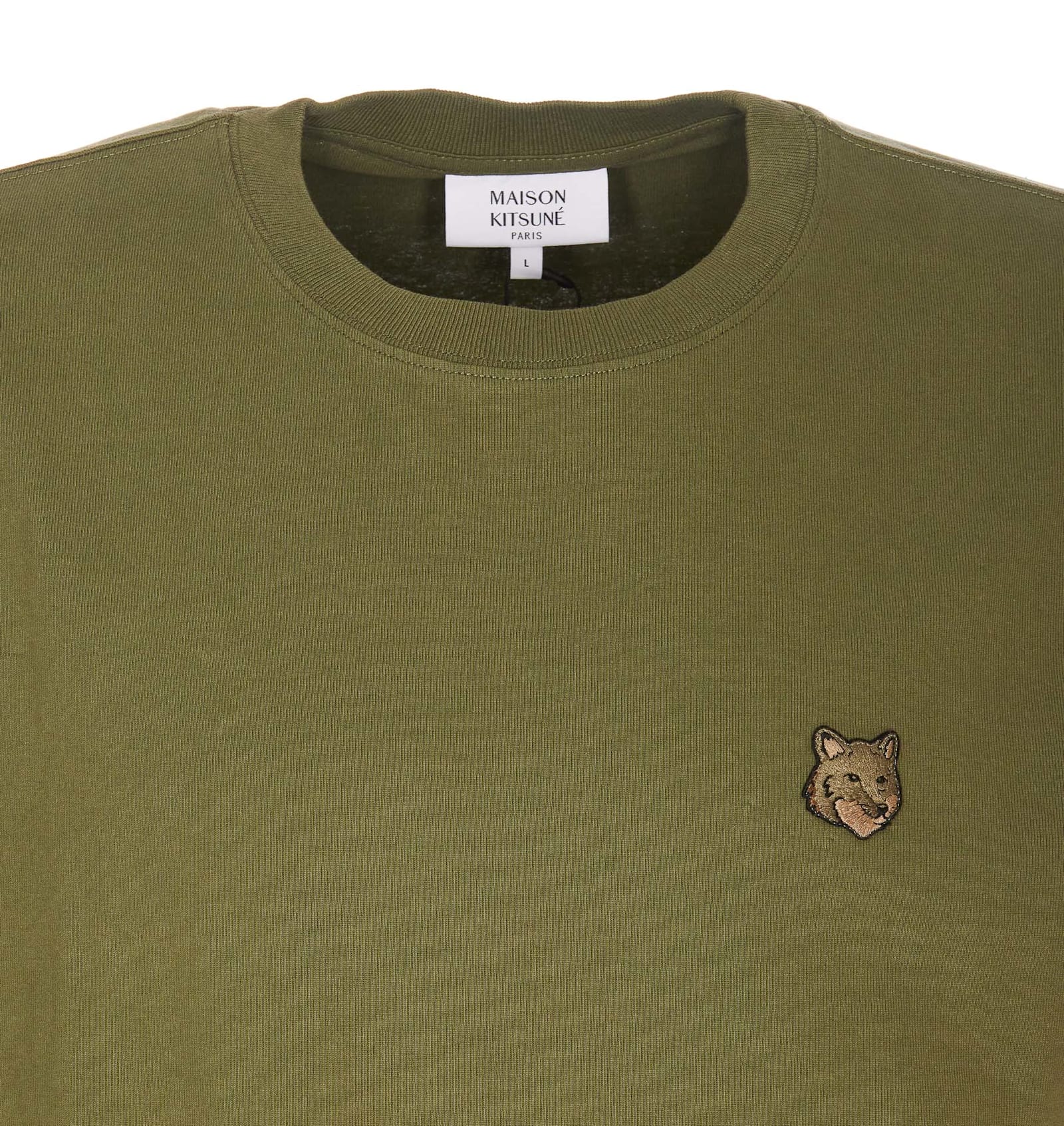 MAISON KITSUNÉ FOX HEAD PATCH T-SHIRT 