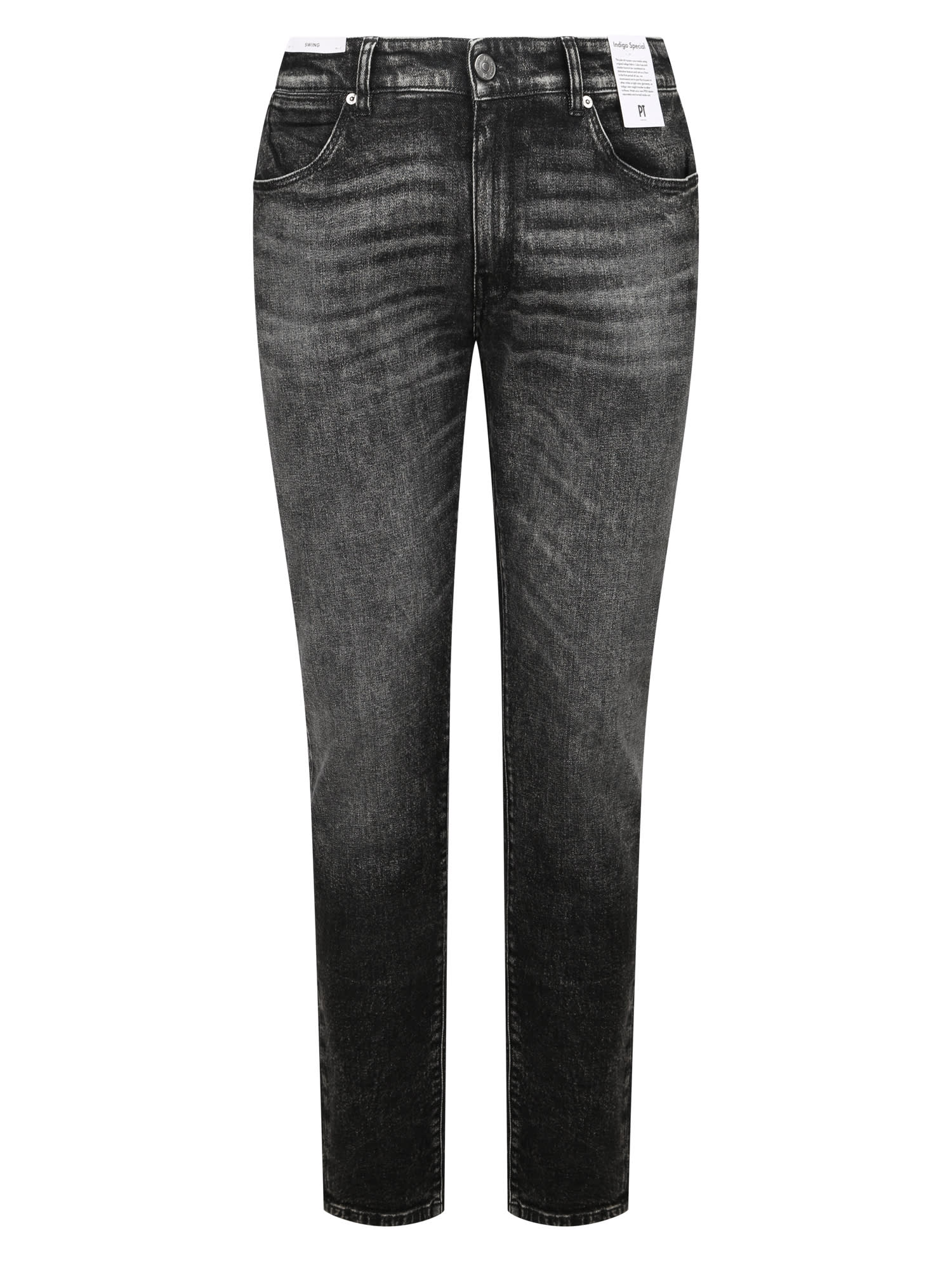 Click to view more detailed imagery on our partner's website Pt01 Jeans Stretch Vintage Nero In Black