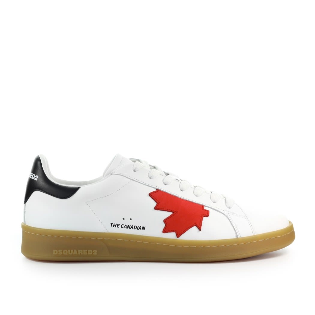 Dsquared2 Boxer Leaf White Red Sneaker