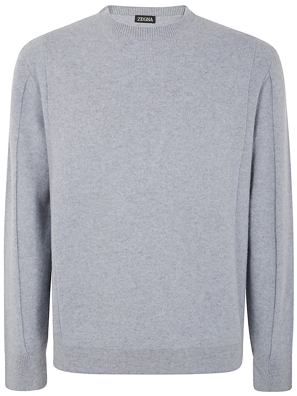 Shop Zegna Wool And Cashmere Crew Neck In Light Blue Shetland