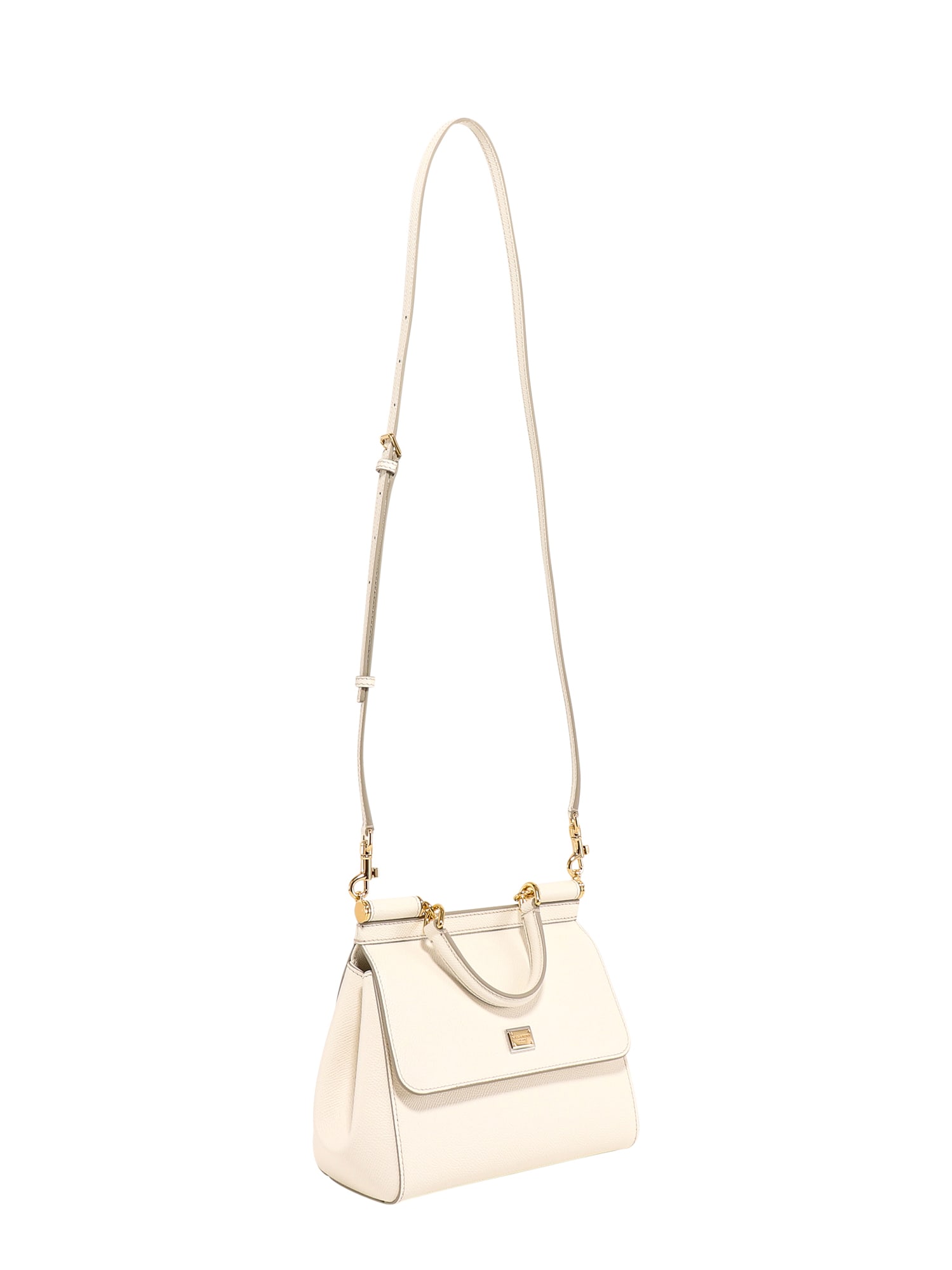 Shop Dolce & Gabbana Sicily Handbag In Bianco