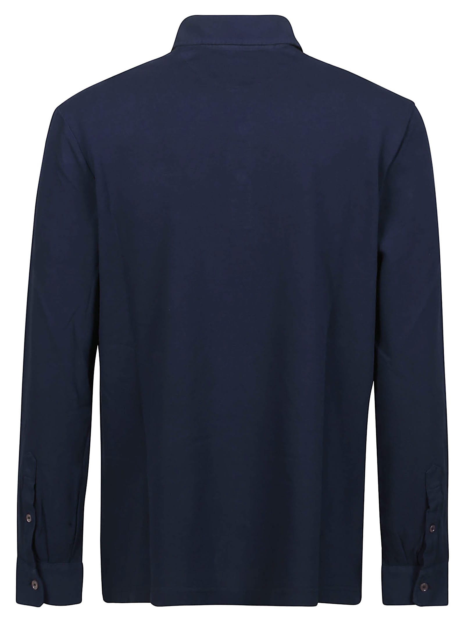 Shop Ballantyne Long Sleeve Polo Shirt In Mistero