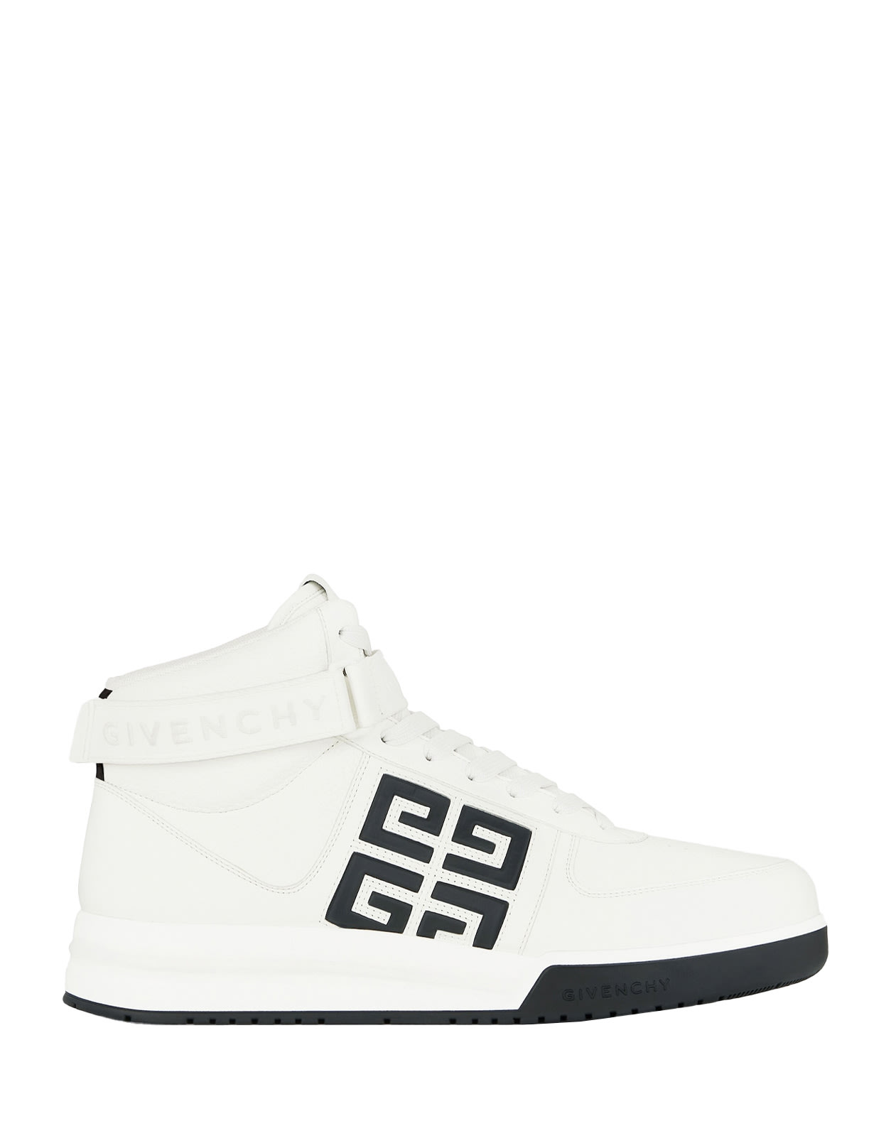 GIVENCHY G4 HIGH SNEAKERS IN WHITE LEATHER