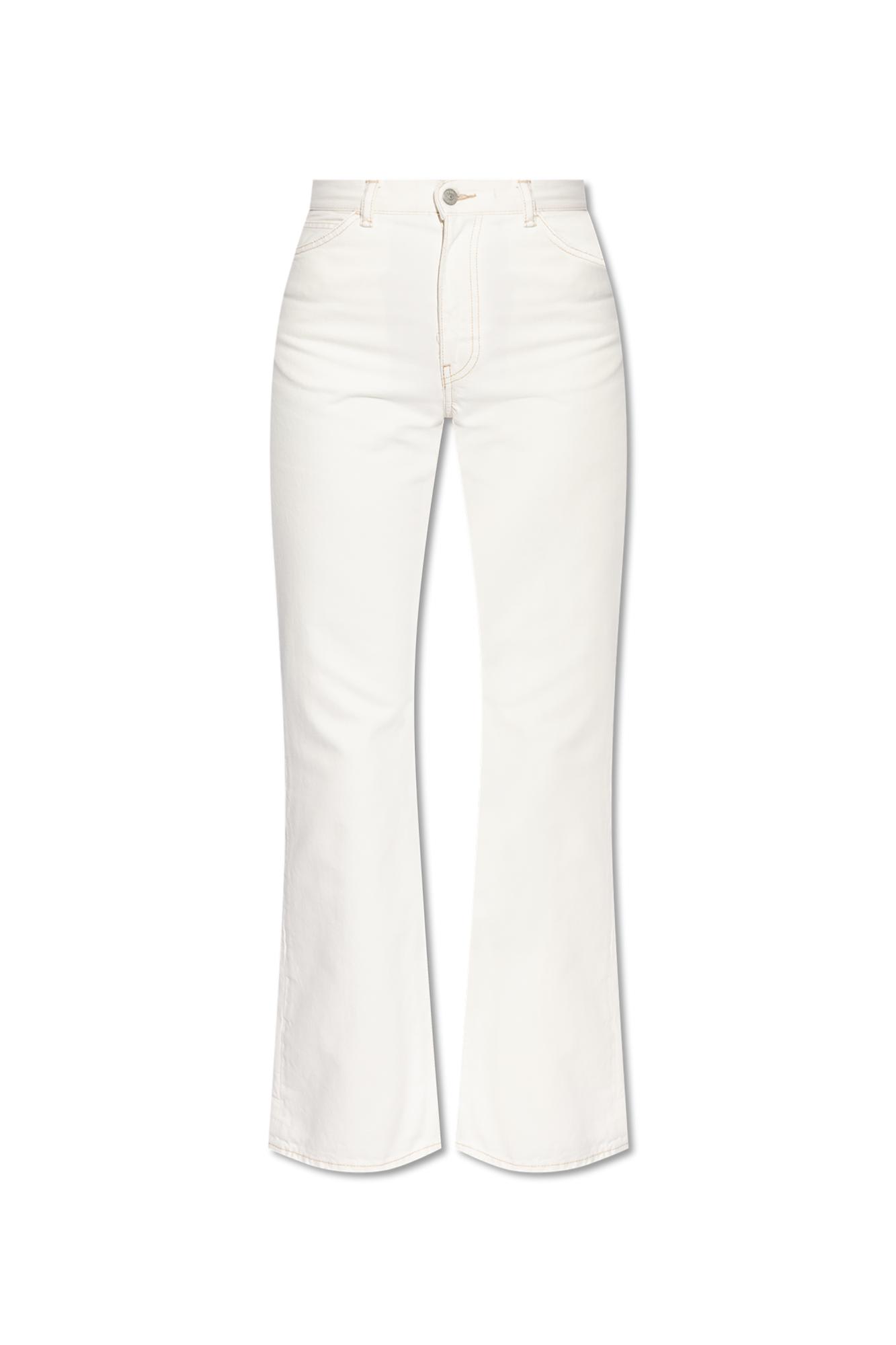 Shop Acne Studios 1977 Jeans In Beige