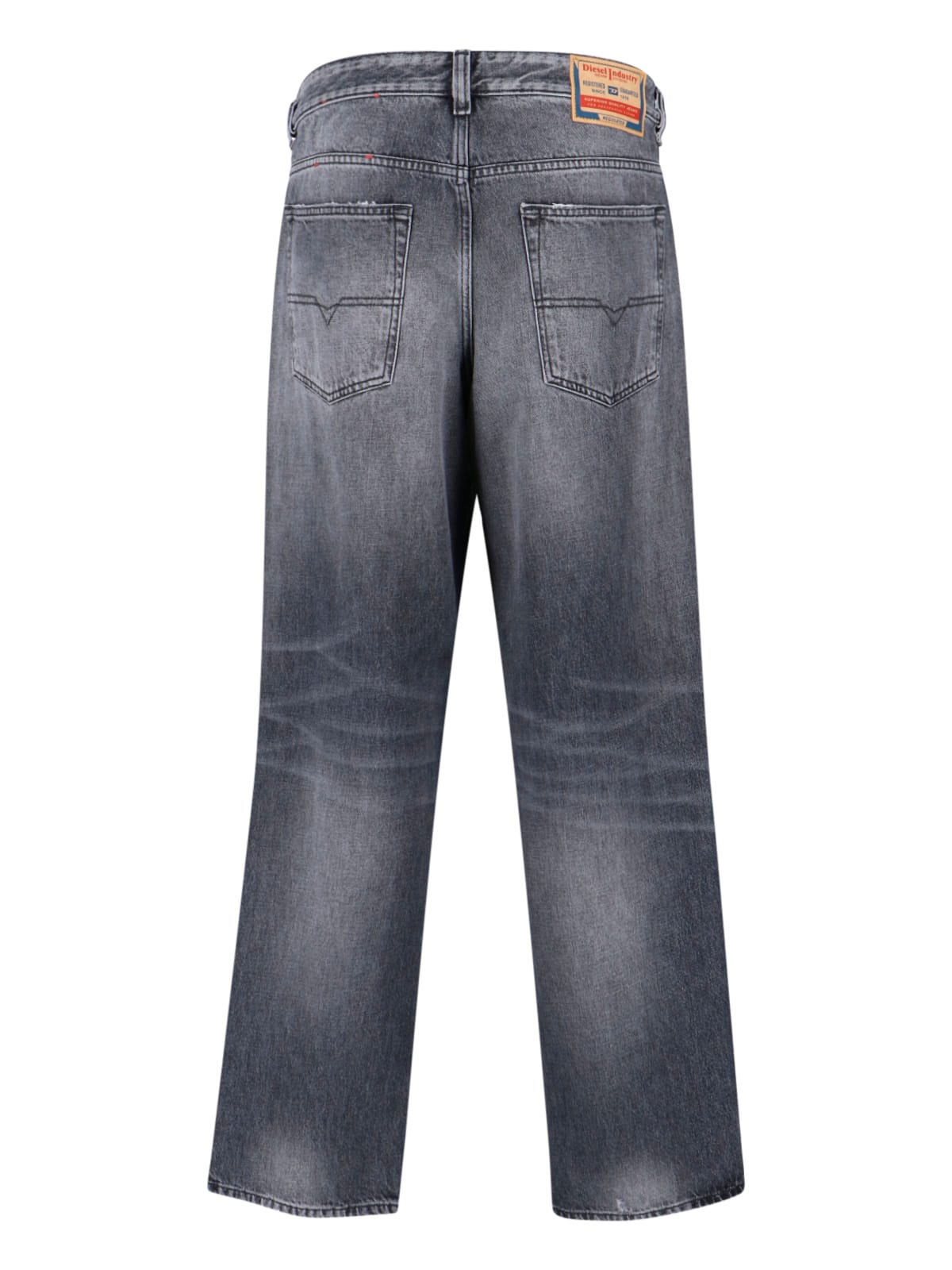 Diesel 2001 D-macro Wide-leg Grey Jeans In Blue