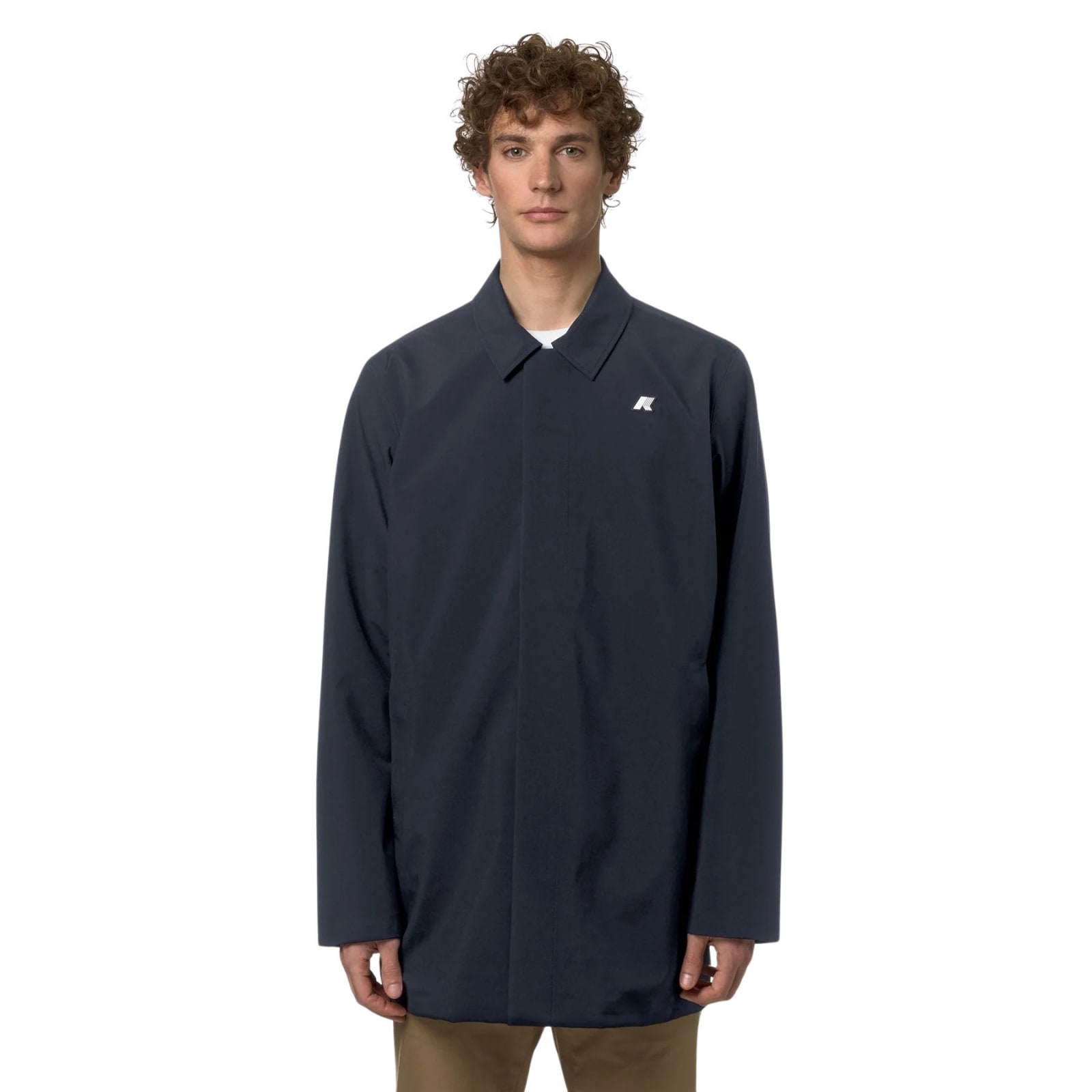 Shop K-way Benny Bonded Jersey V In Blue Depth