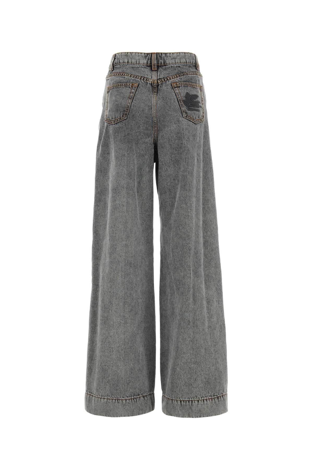 Etro Grey Denim Jeans In 0002