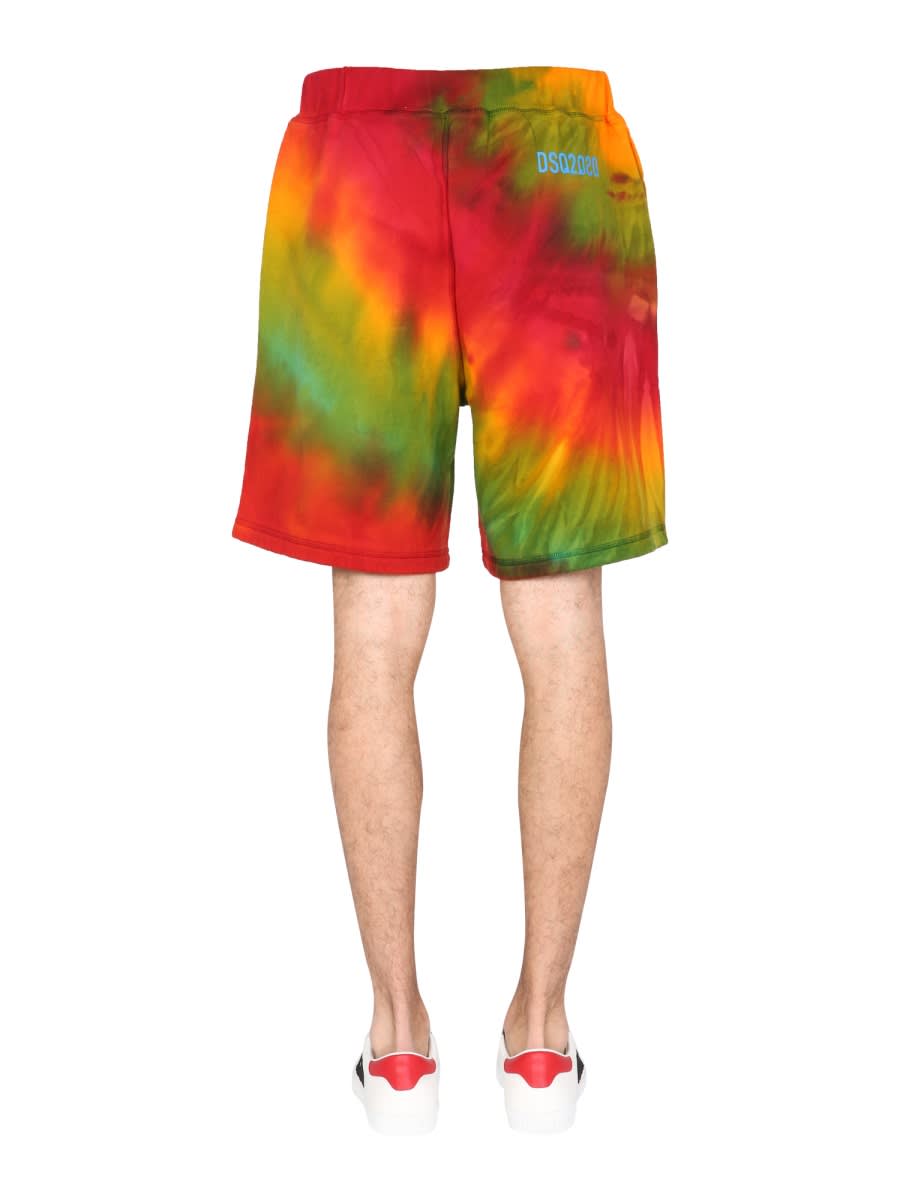 Shop Dsquared2 Relaxed Fit Bermuda In Multicolour