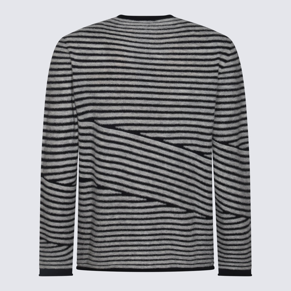 Shop Giorgio Armani Grey Wool Knitwear