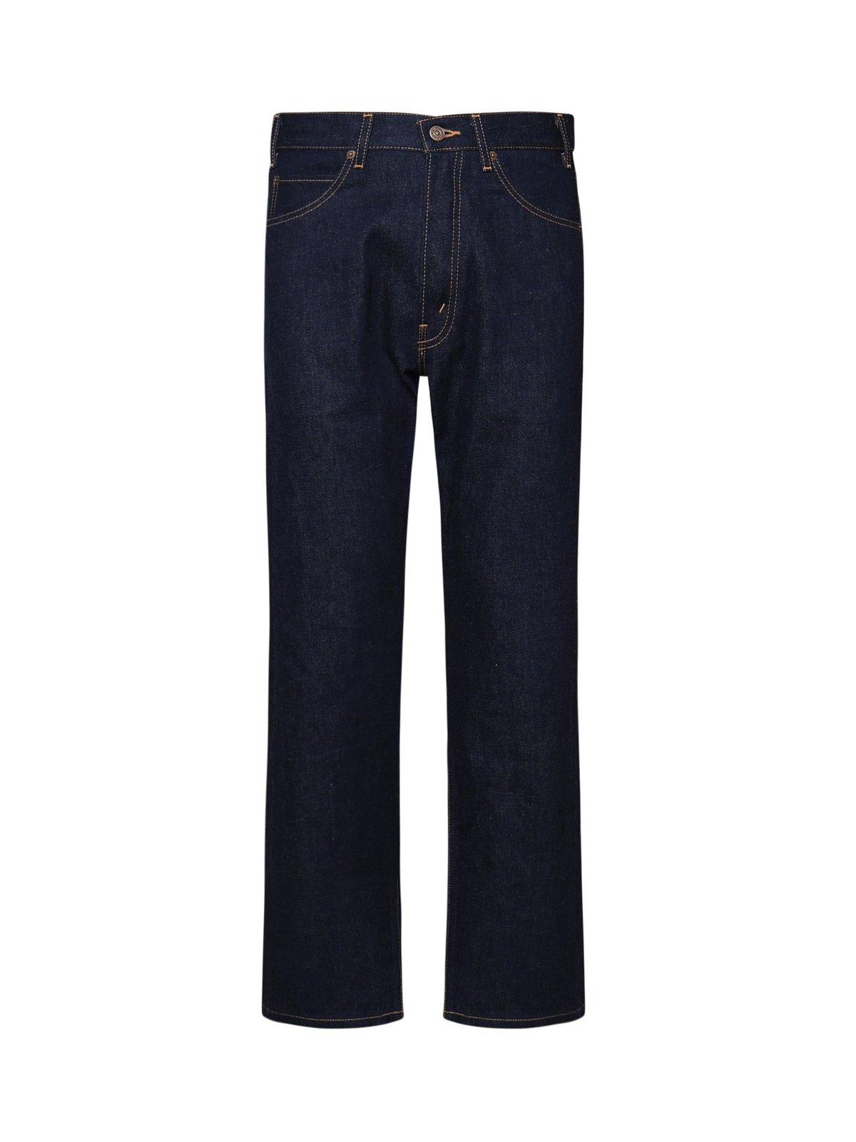 Mid-waisted Straight-leg Jeans