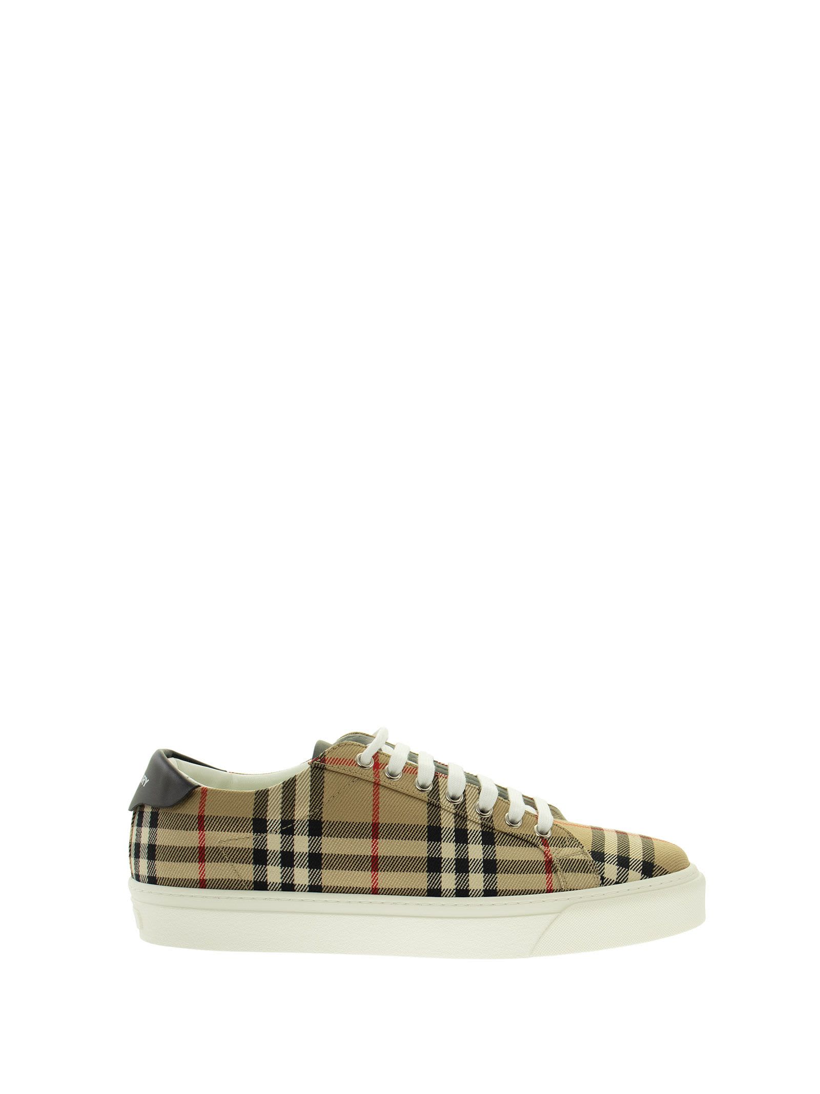 Burberry Ranglenton - Bio-based Sole Vintage Check And Leather Sneakers